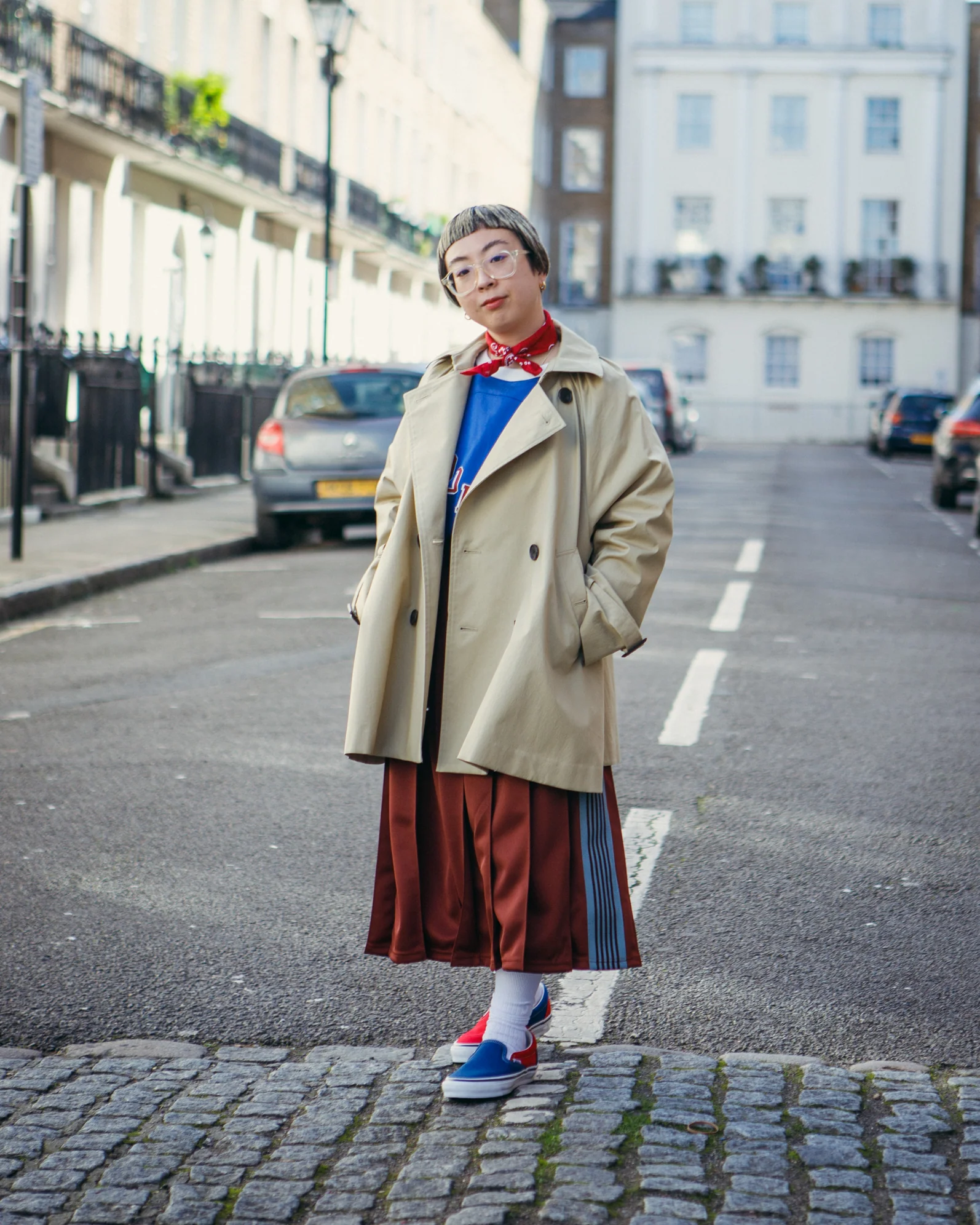 Trench Coat – Khaki Oxford Cloth - Image 2