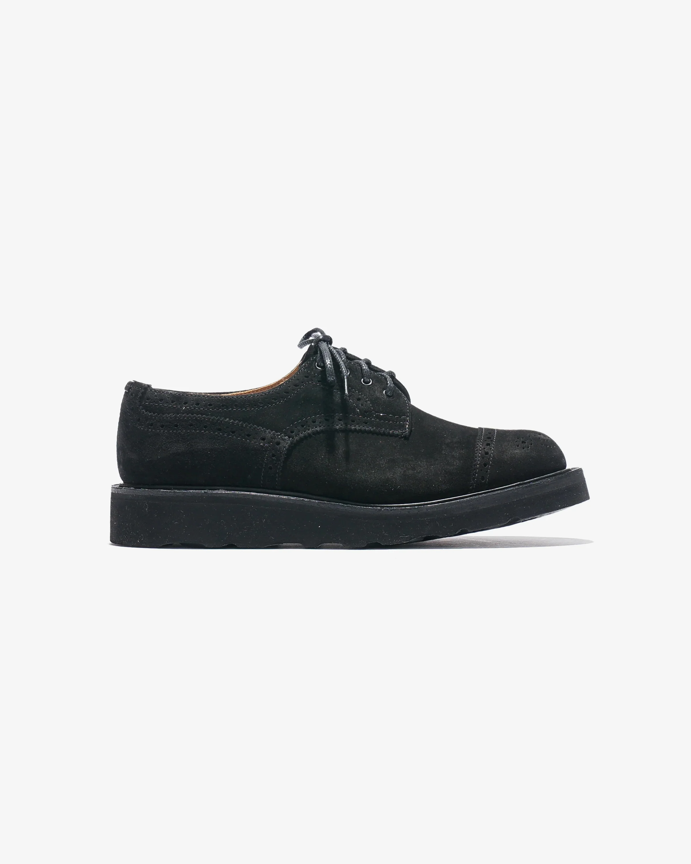 Asymmetric Gibson Brogue – Black Suede - Image 4