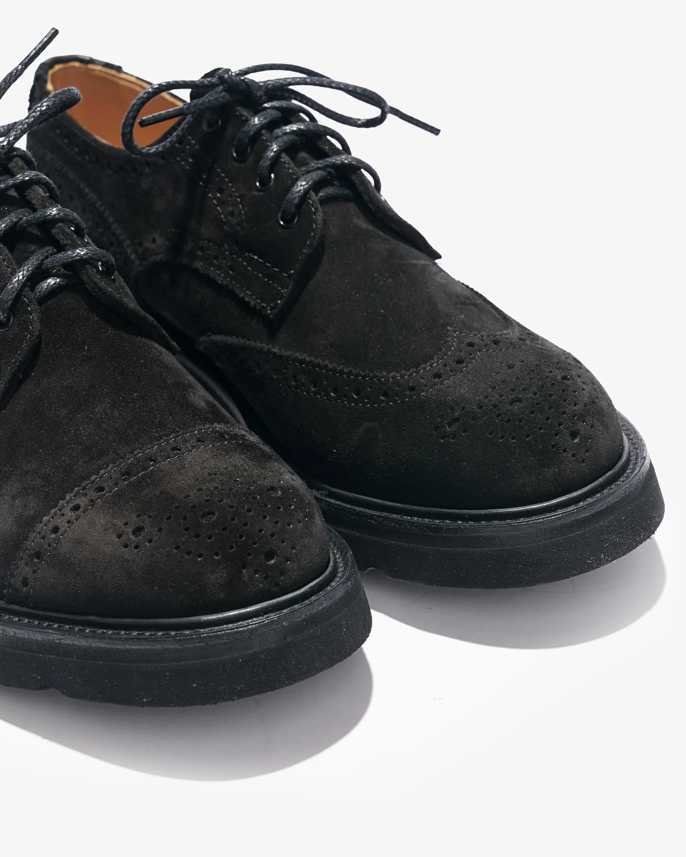 Asymmetric Gibson Brogue – Black Suede - Image 8