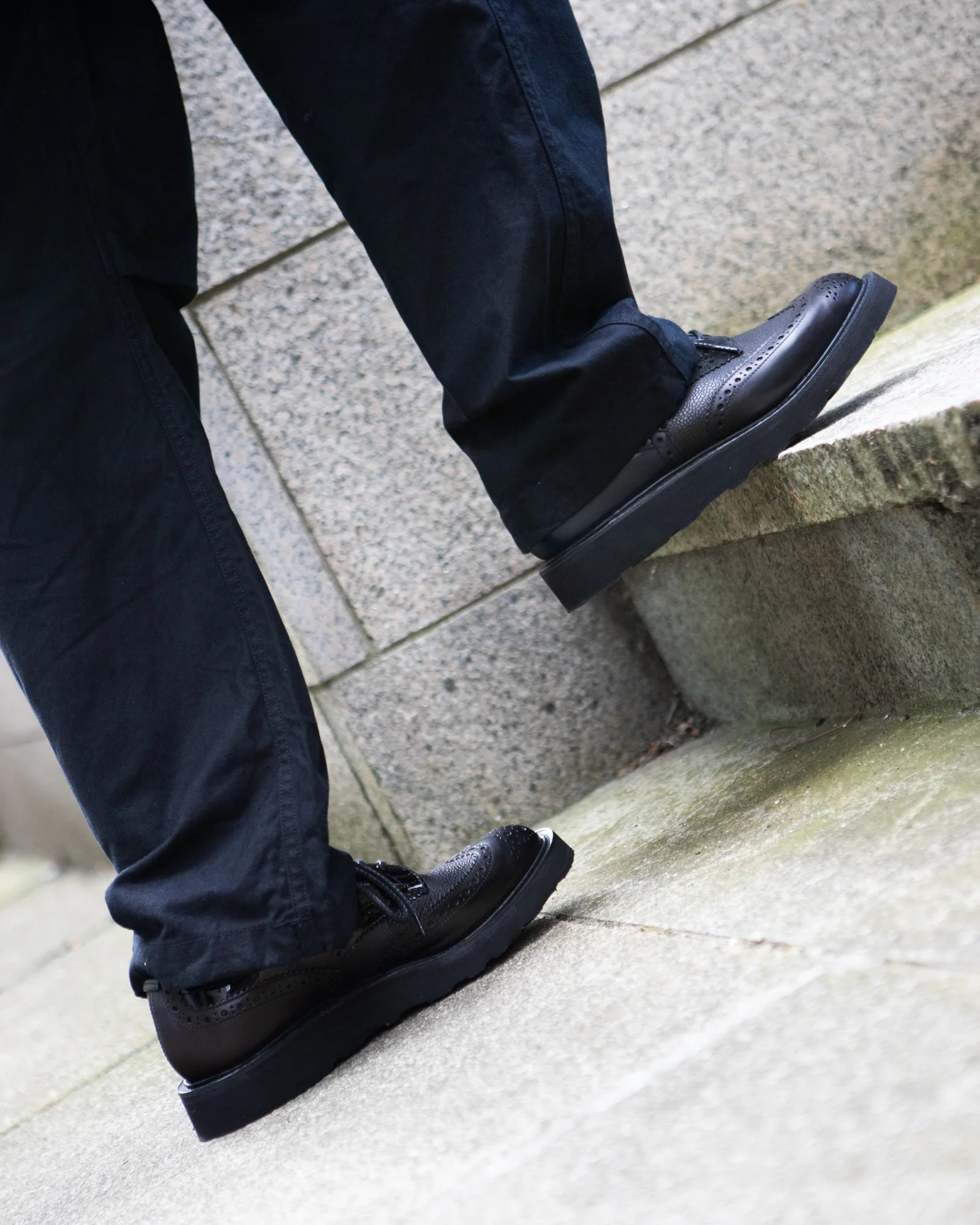 Multi-Tone Derby – Black Leather - Image 10