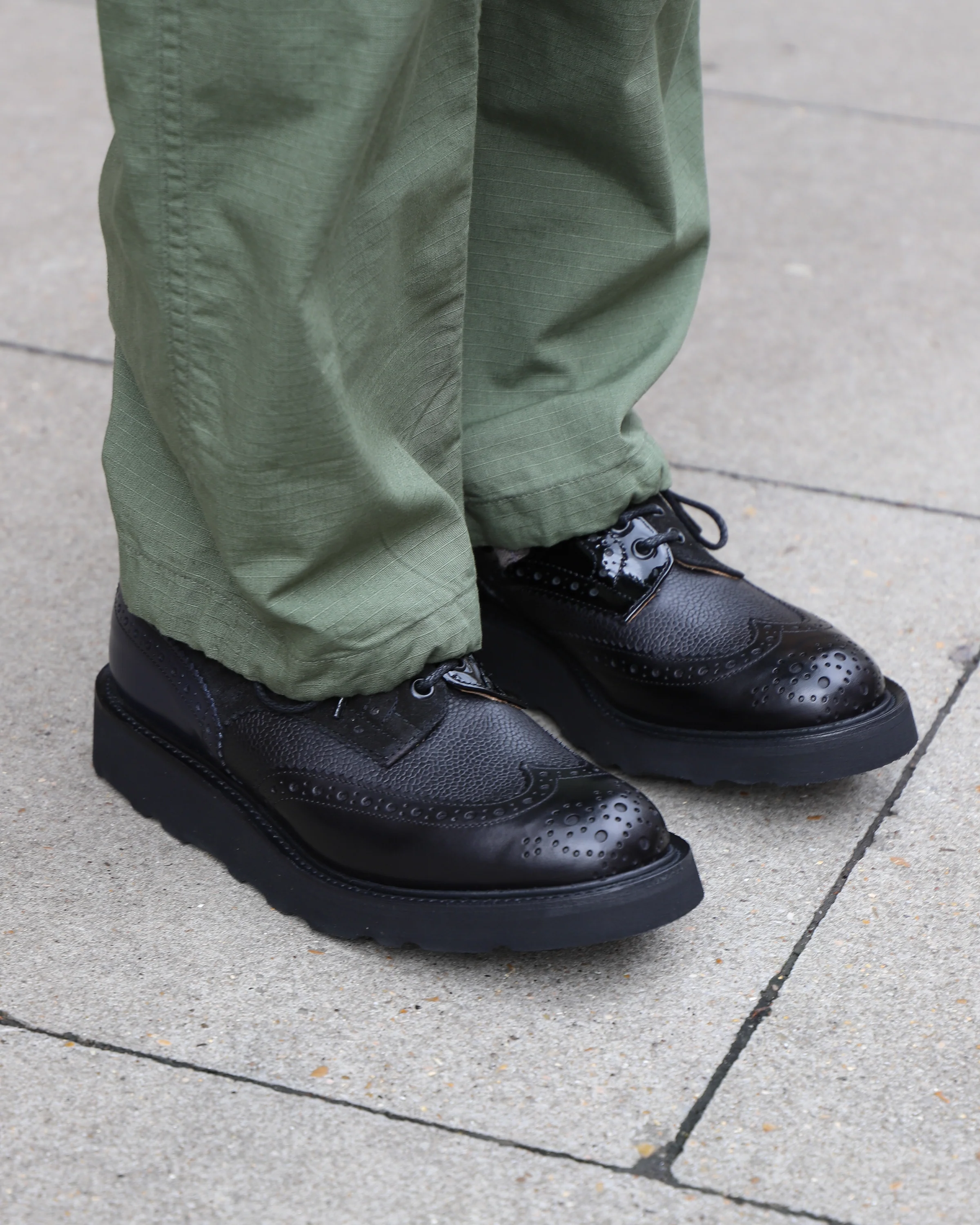 Multi-Tone Derby – Black Leather - Image 3