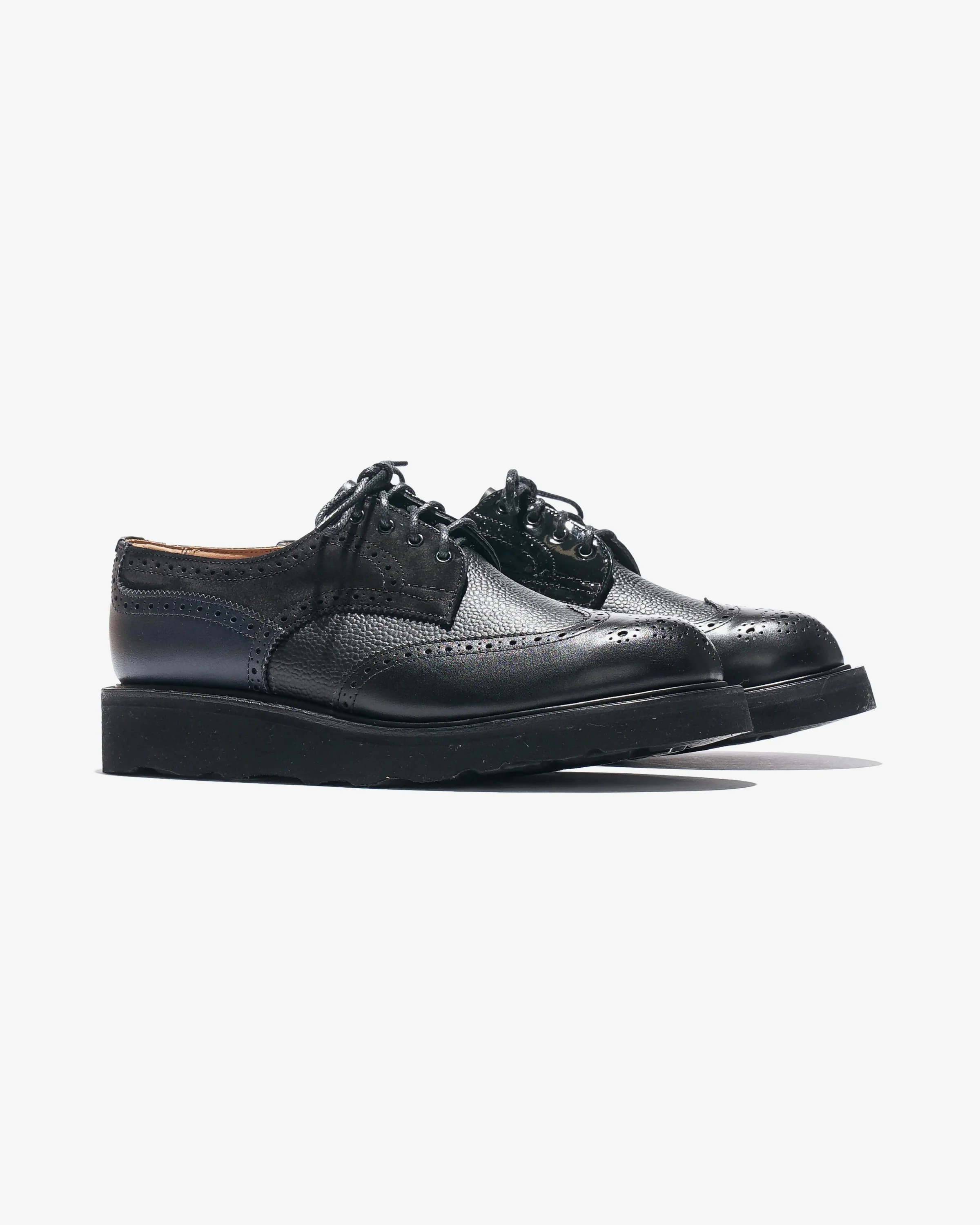 Multi-Tone Derby – Black Leather - Image 4