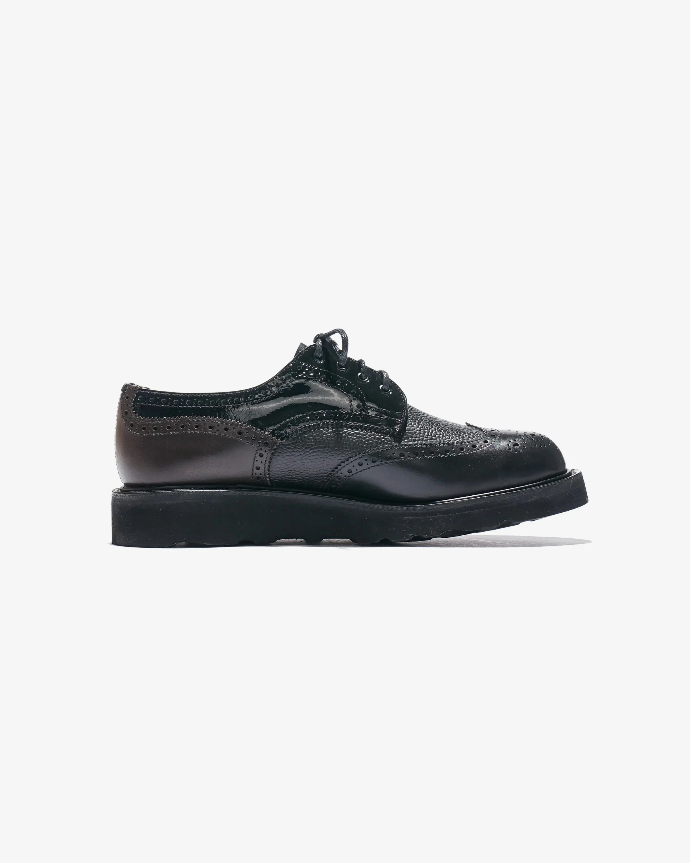 Multi-Tone Derby – Black Leather - Image 7