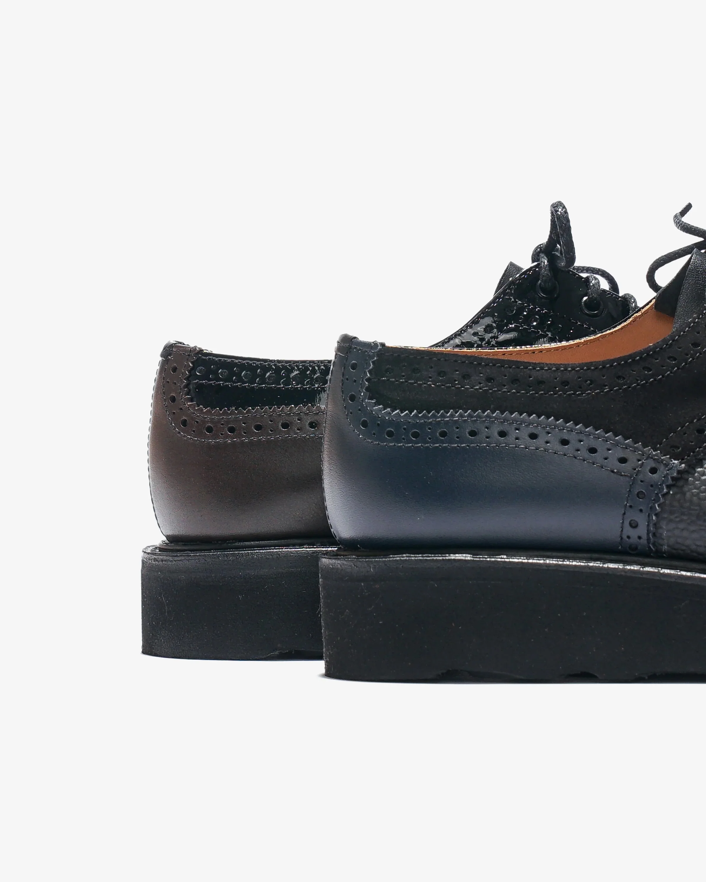 Multi-Tone Derby – Black Leather - Image 9