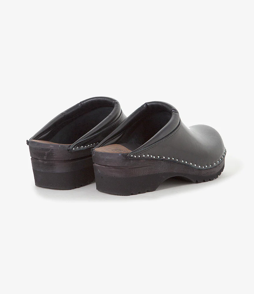 'Monet' Clog – Black Leather - Image 3