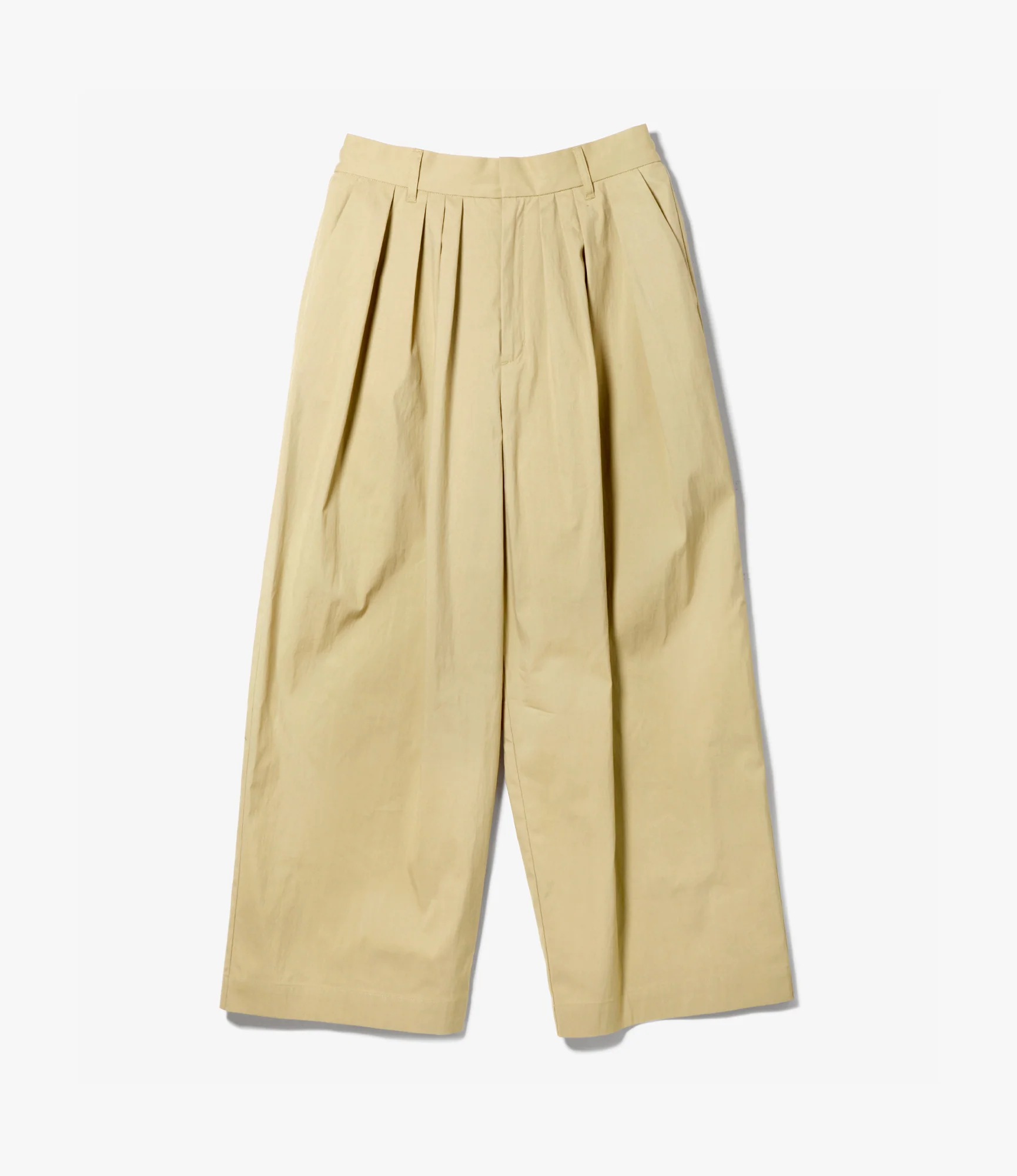 Tucked Balloon Pant – Khaki Oxford Cloth