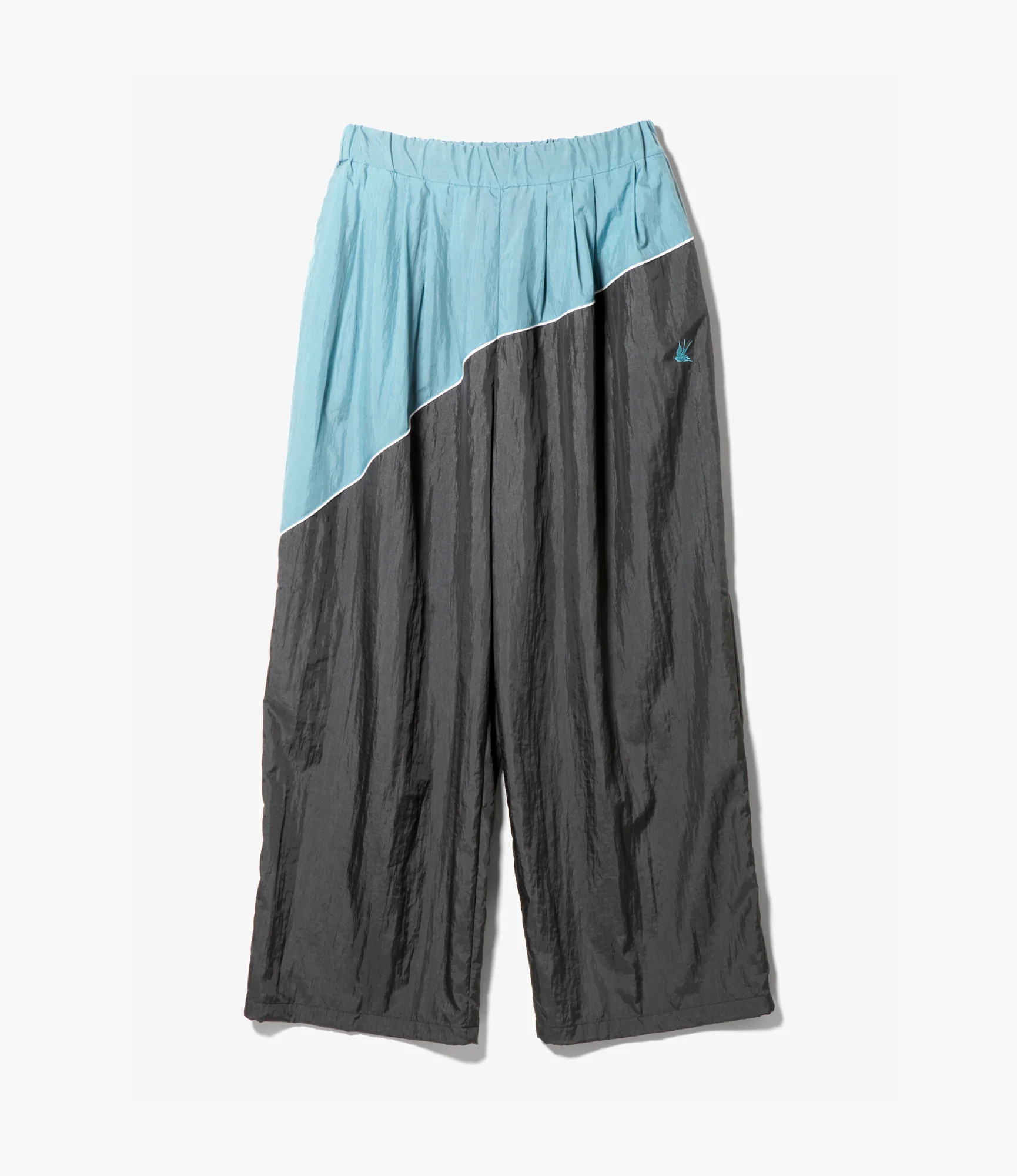 Tucked Wide Track Pant – Charcoal Nylon
