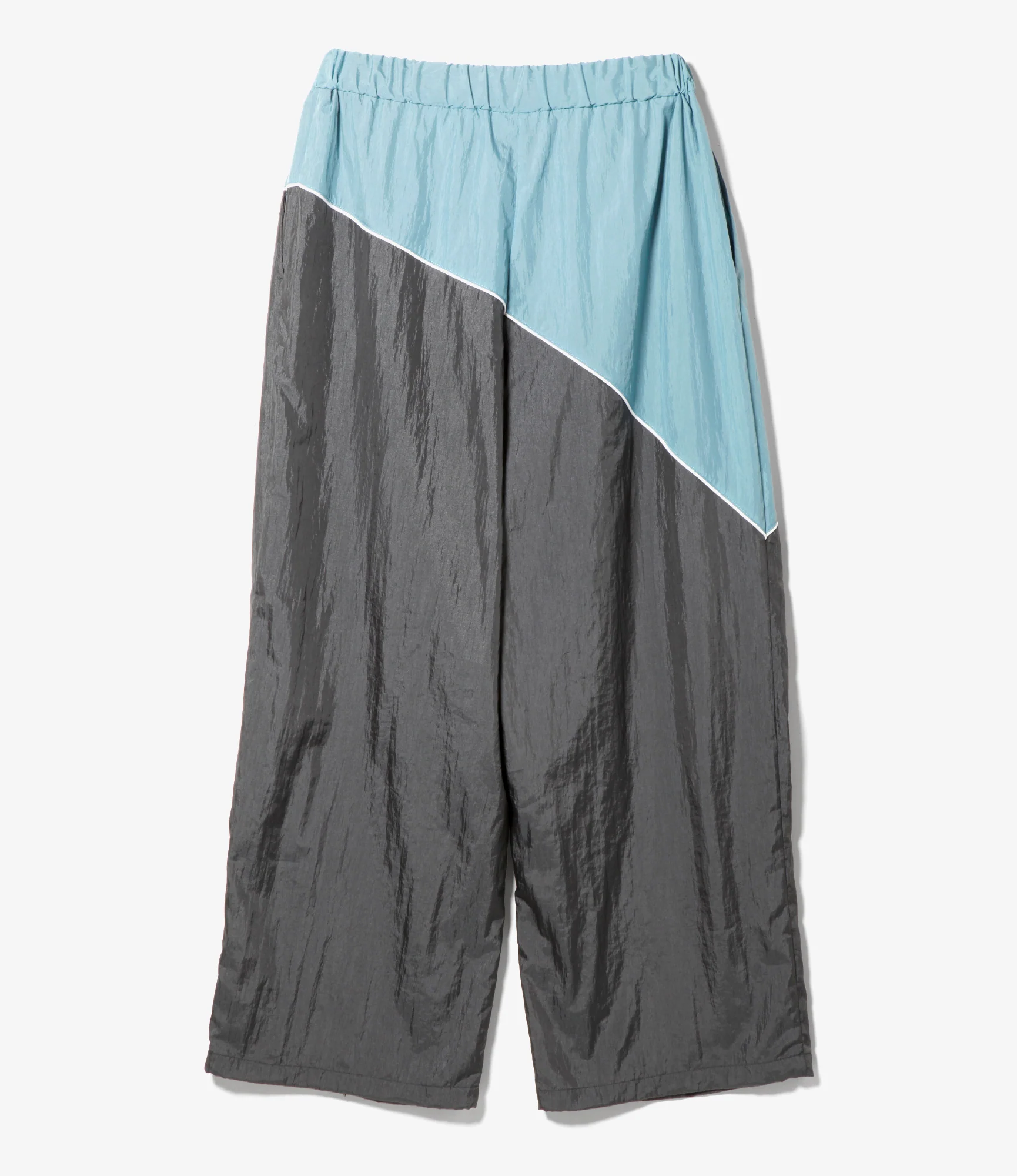 Tucked Wide Track Pant – Charcoal Nylon - Image 4