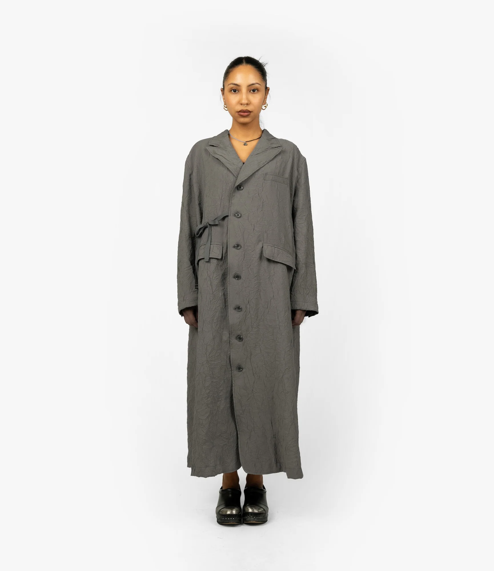 Tux Dress – Grey Crushed Modal - Image 2