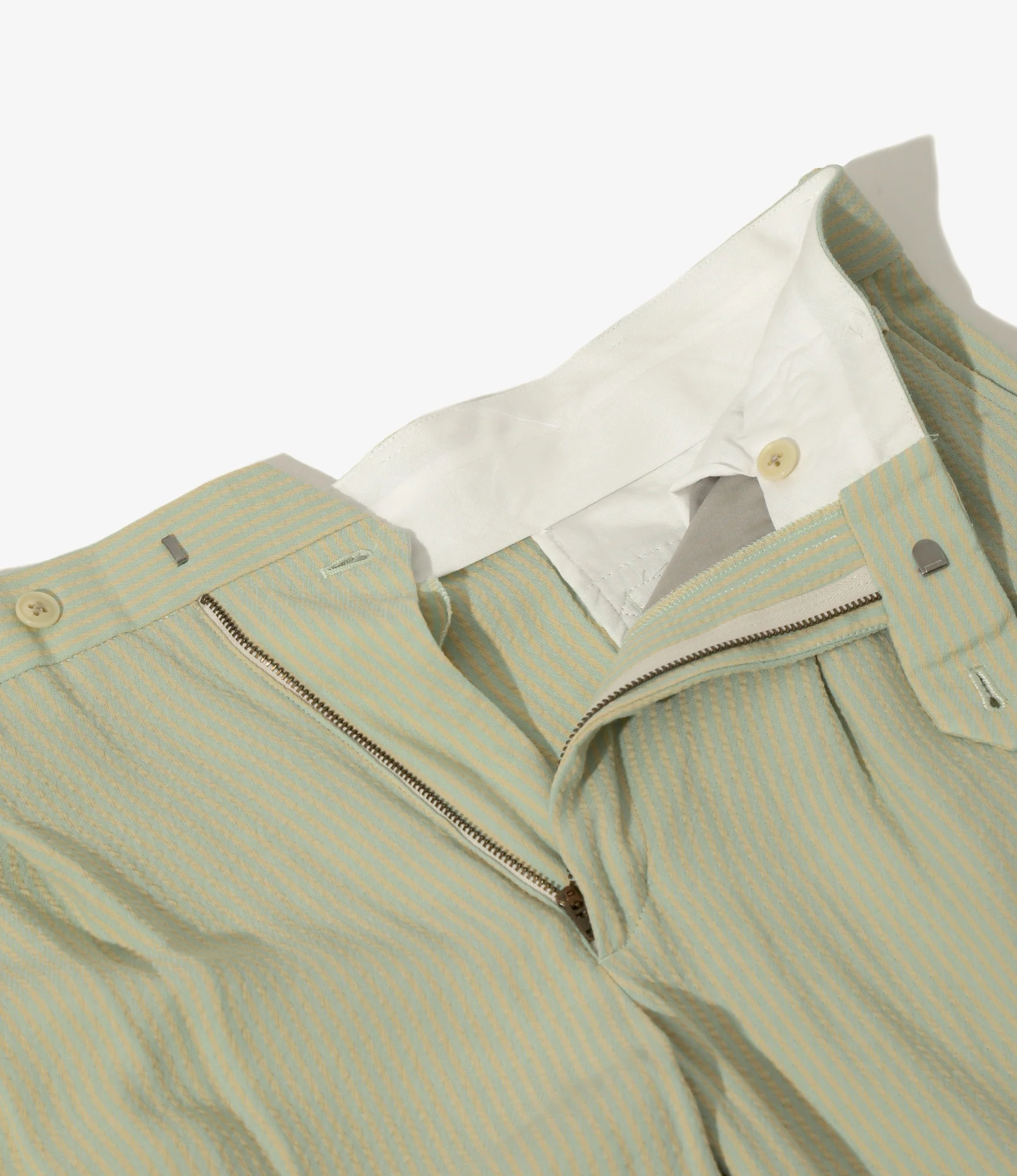 Two-Tuck Trouser – Ecru Striped Kersey - Image 4