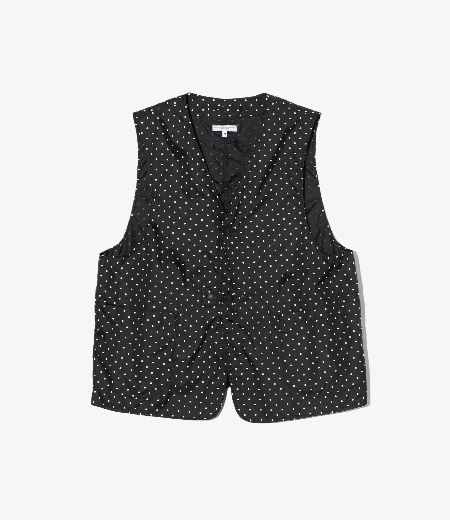 Upland Vest – Black Polka Dot Taffeta