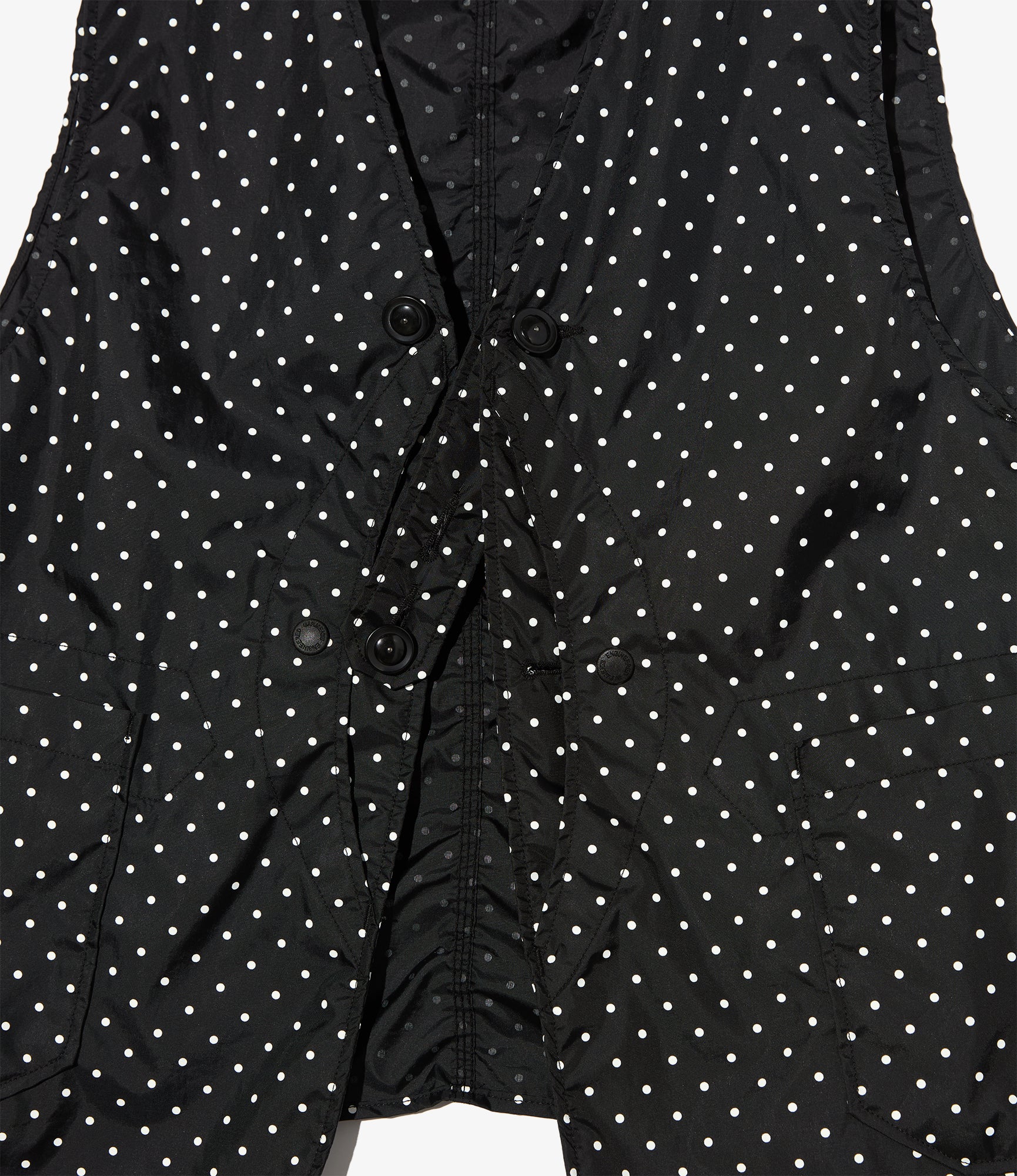Upland Vest – Black Polka Dot Taffeta - Image 3