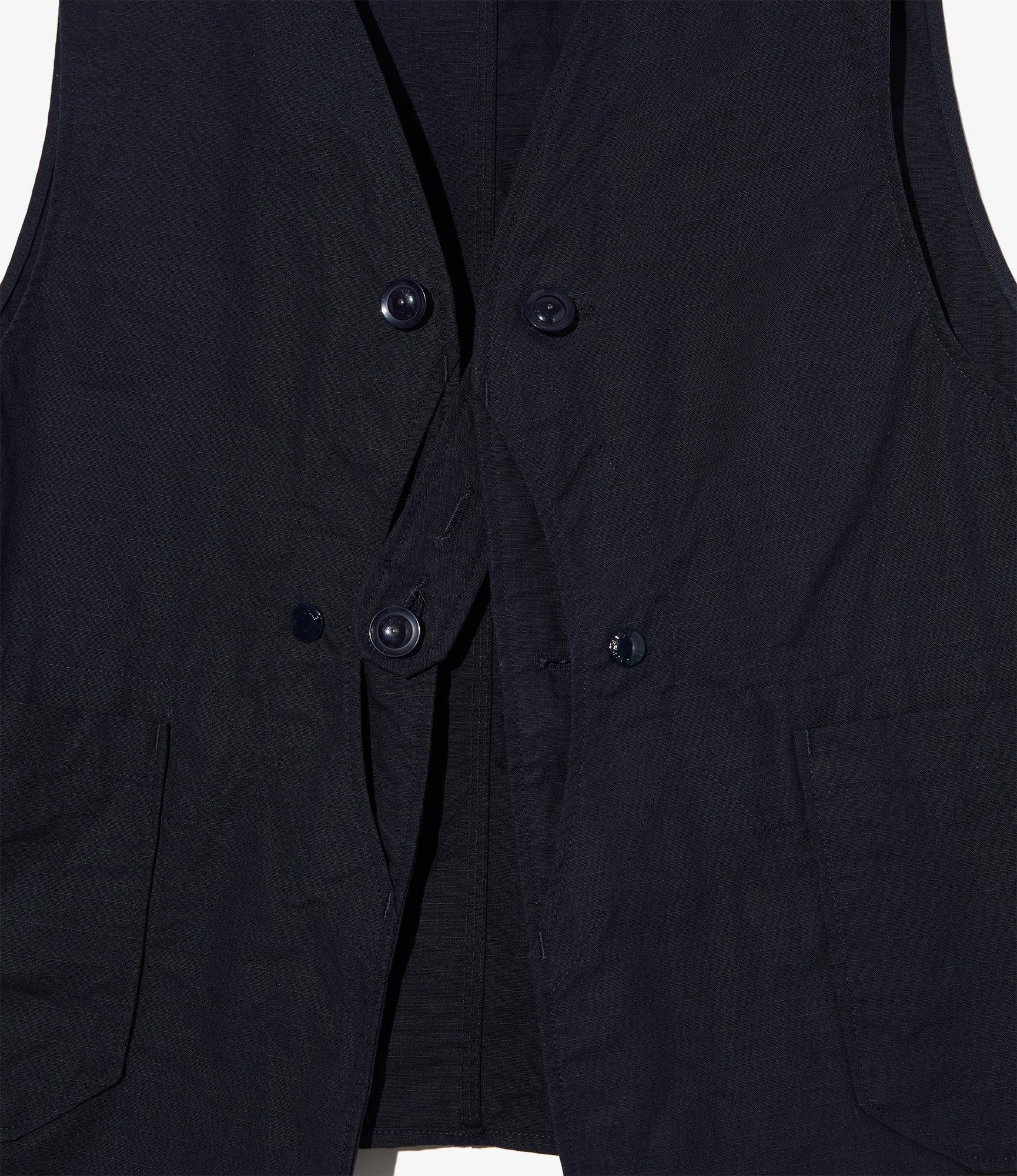 Upland Vest – Dark Navy Ripstop Cotton - Image 3