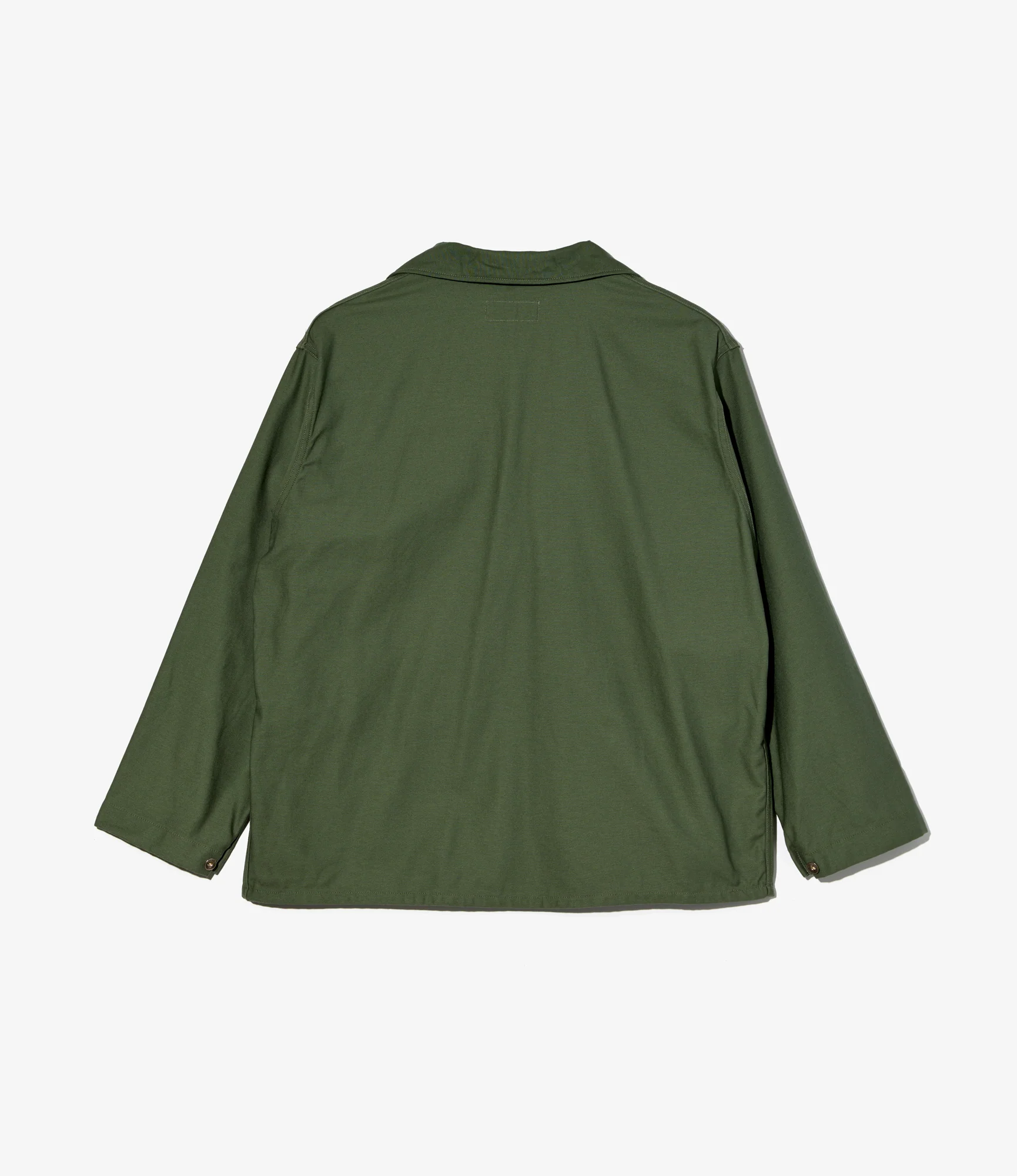 Utility Jacket (Tunnel Shank Buttons) – Olive Reversed Sateen - Image 2