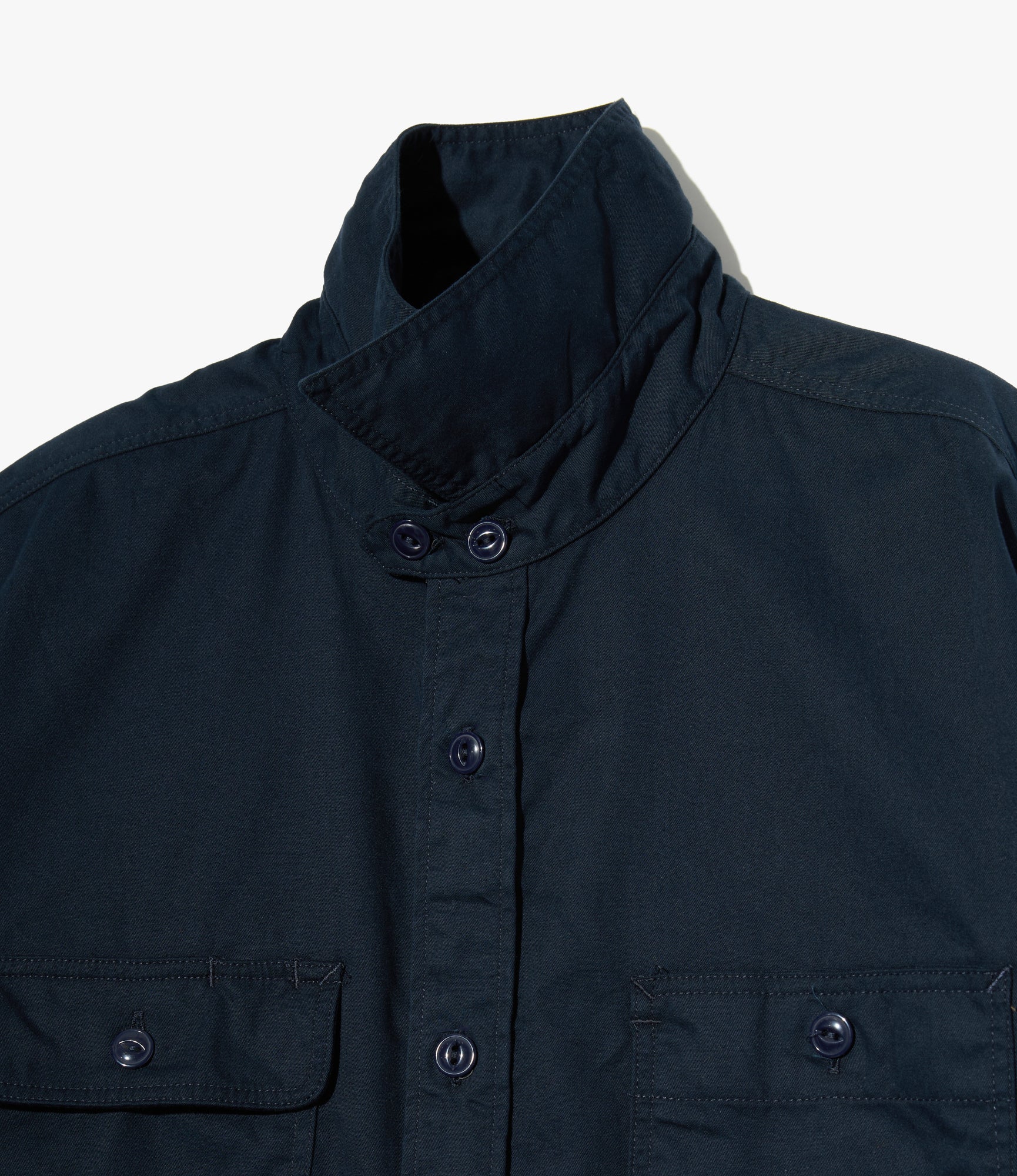 Utility Shirt – Navy Sanded Micro Twill - Image 2