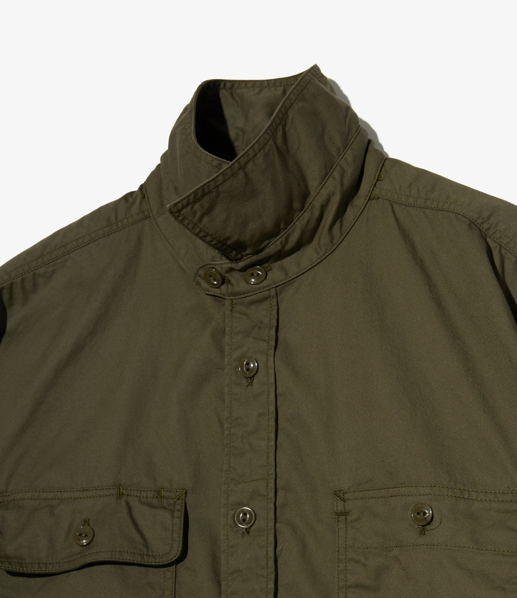 Utility Shirt – Olive Sanded Micro Twill - Image 2