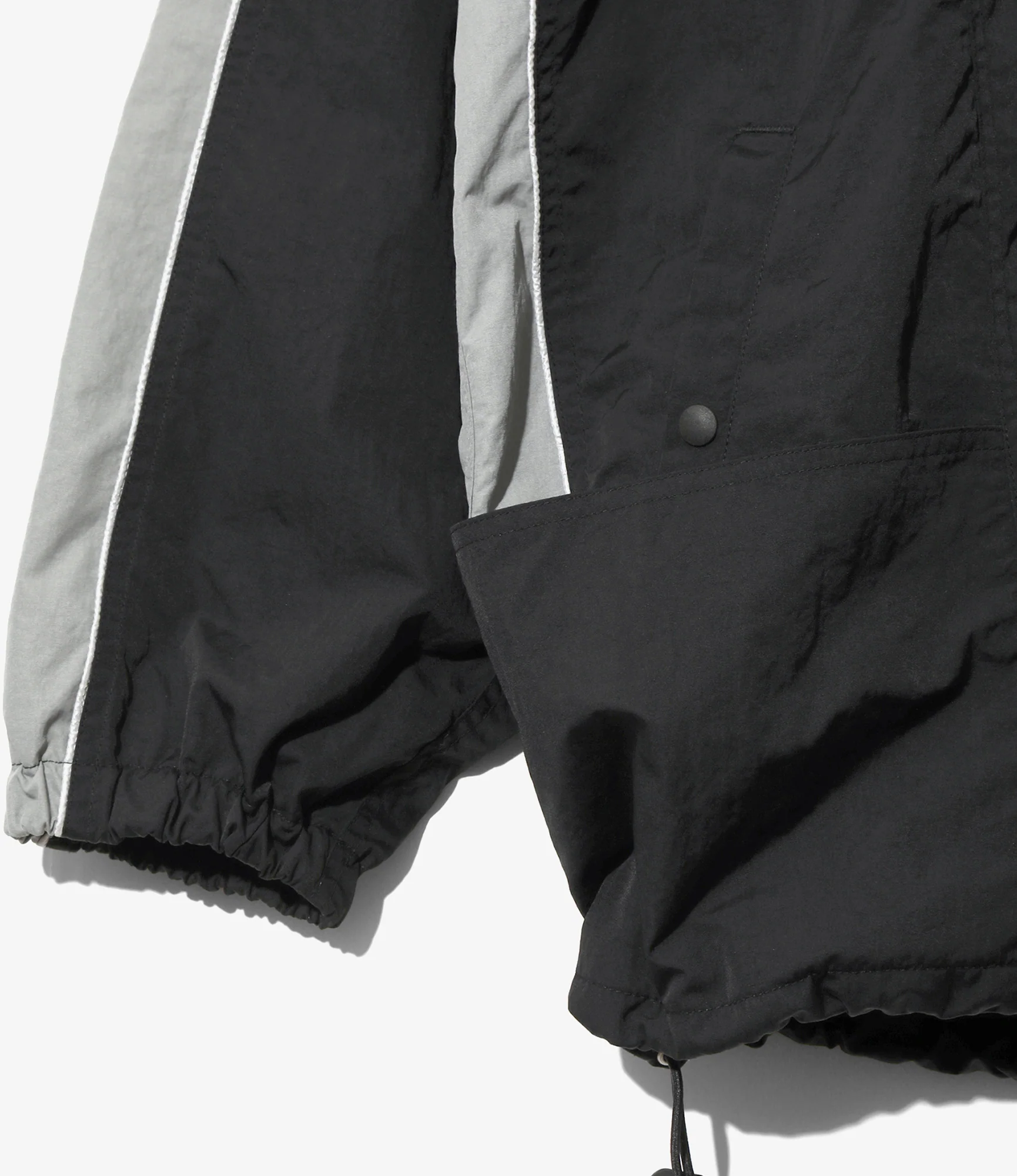 Warm Up Jacket – Black Nylon Tussah - Image 3