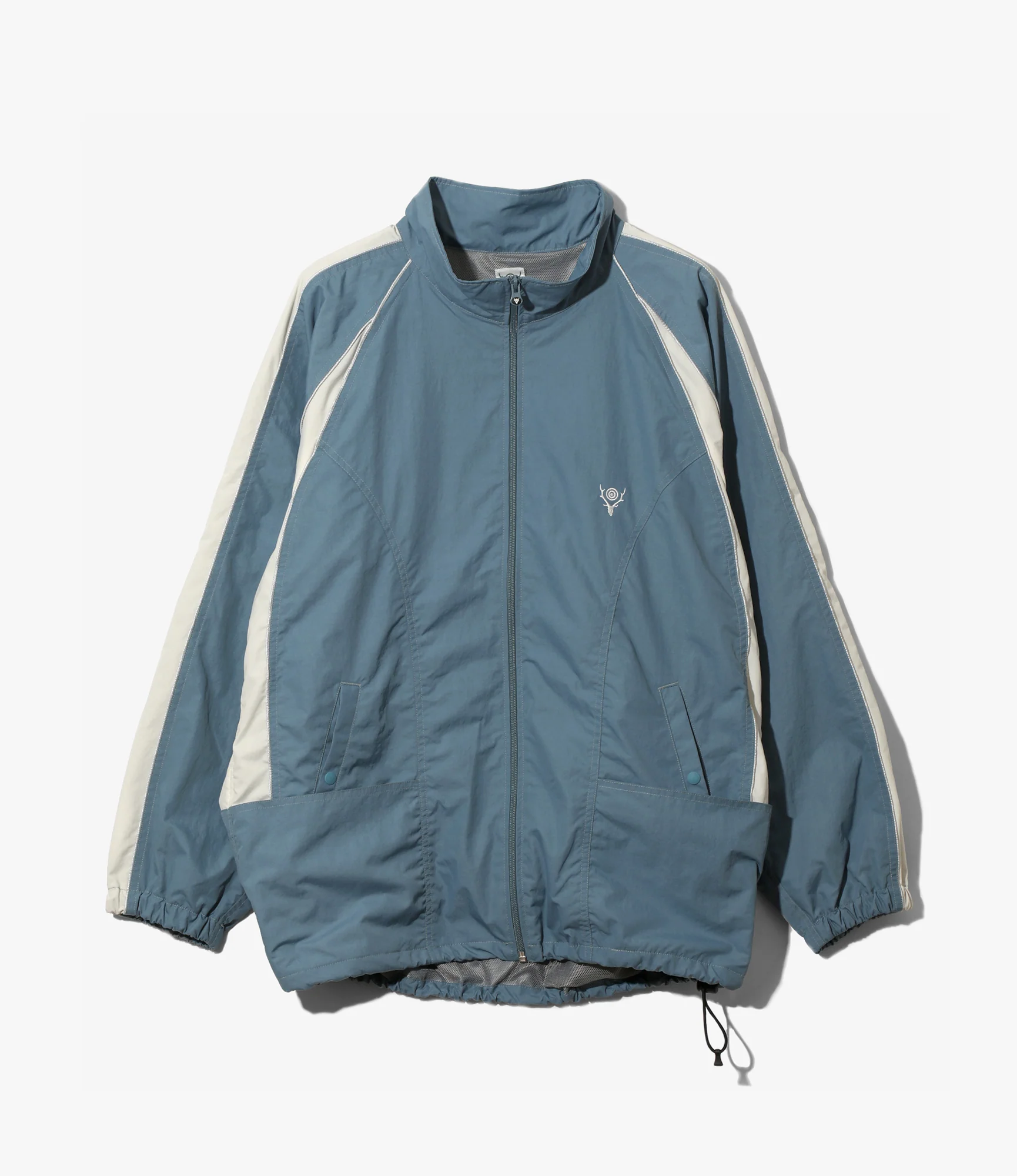 Warm Up Jacket – Blue Nylon Tussah