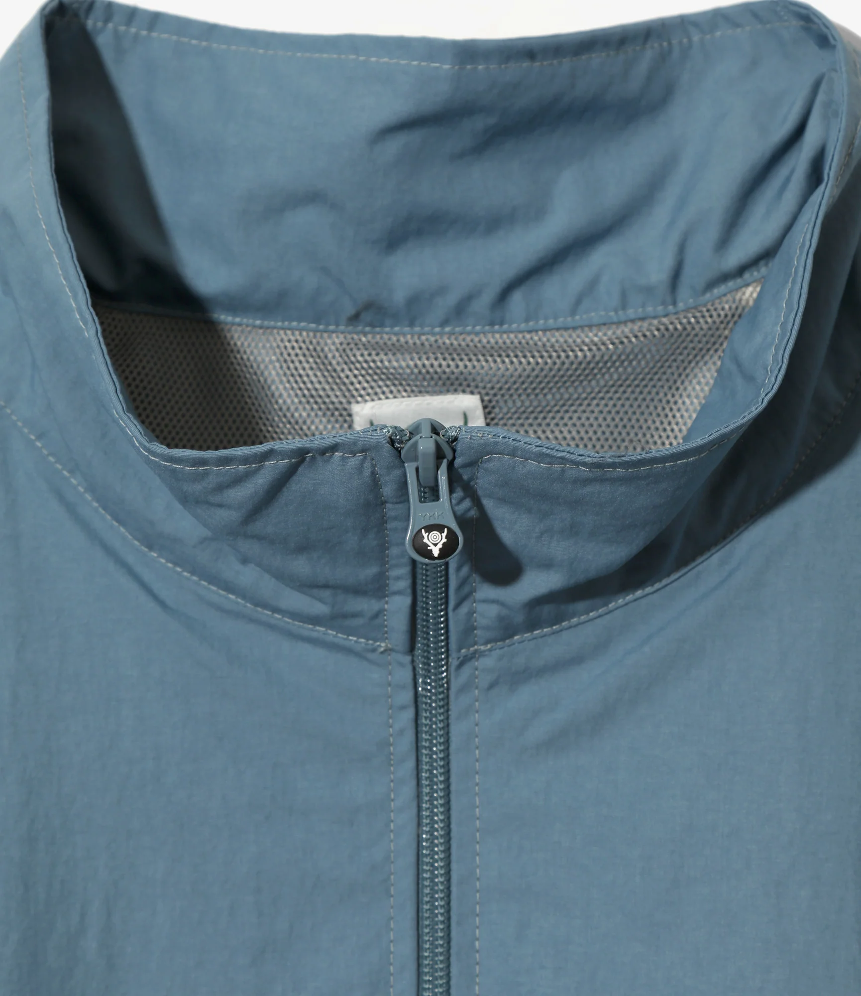 Warm Up Jacket – Blue Nylon Tussah - Image 3