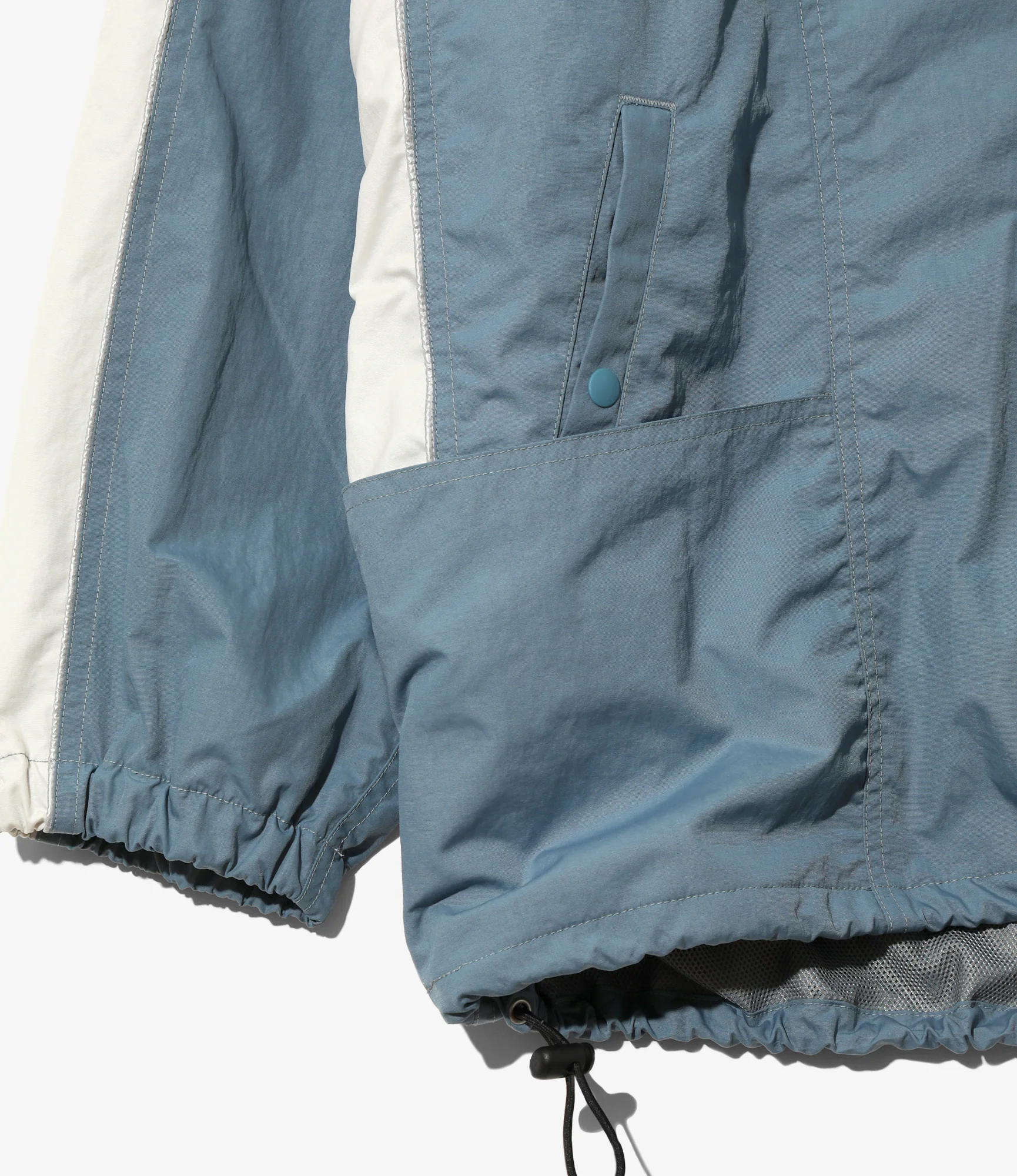 Warm Up Jacket – Blue Nylon Tussah - Image 4