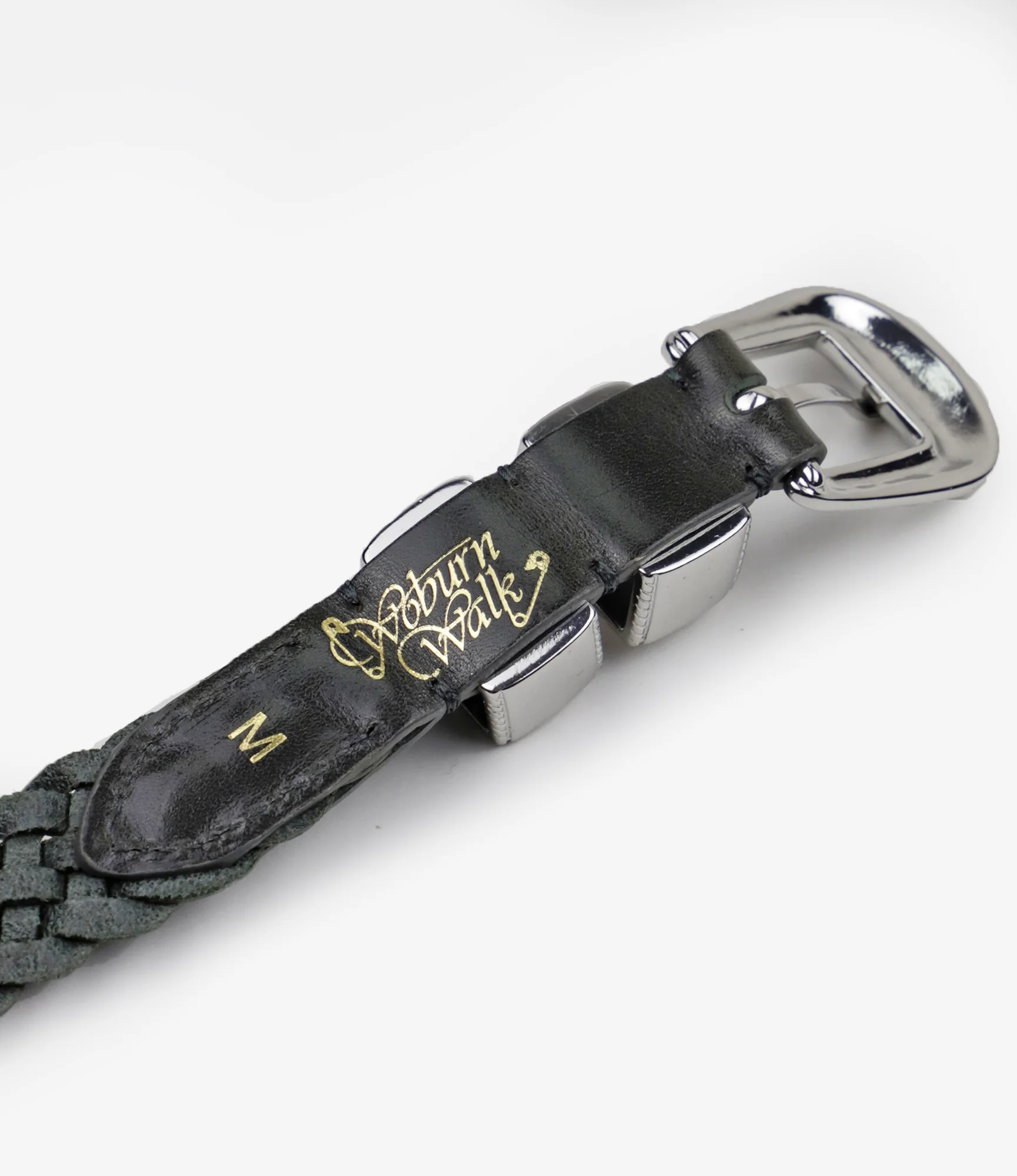 Wing Tip 5-Ply Braided Belt – Black Leather - Image 3
