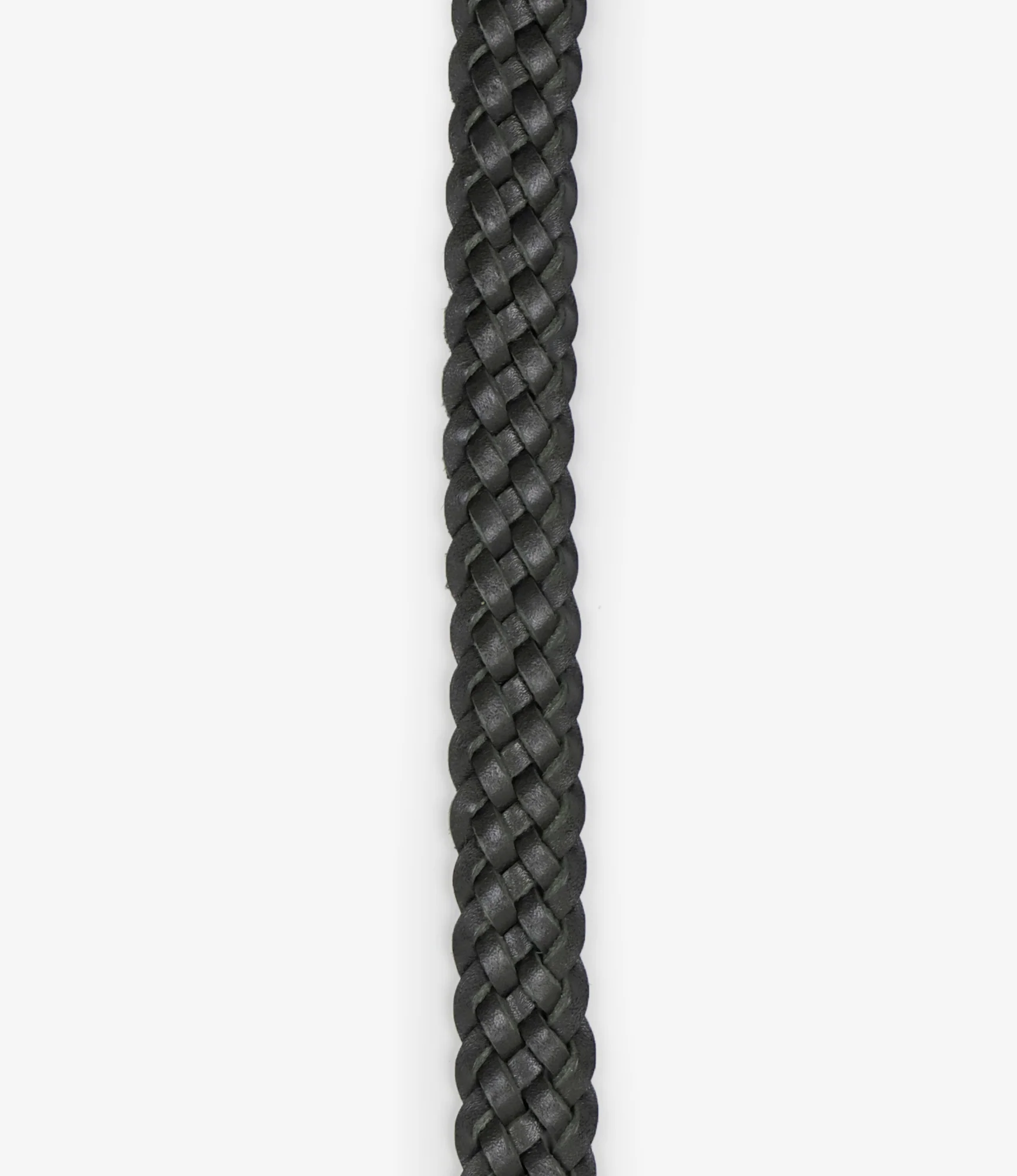 Wing Tip 5-Ply Braided Belt – Black Leather - Image 4