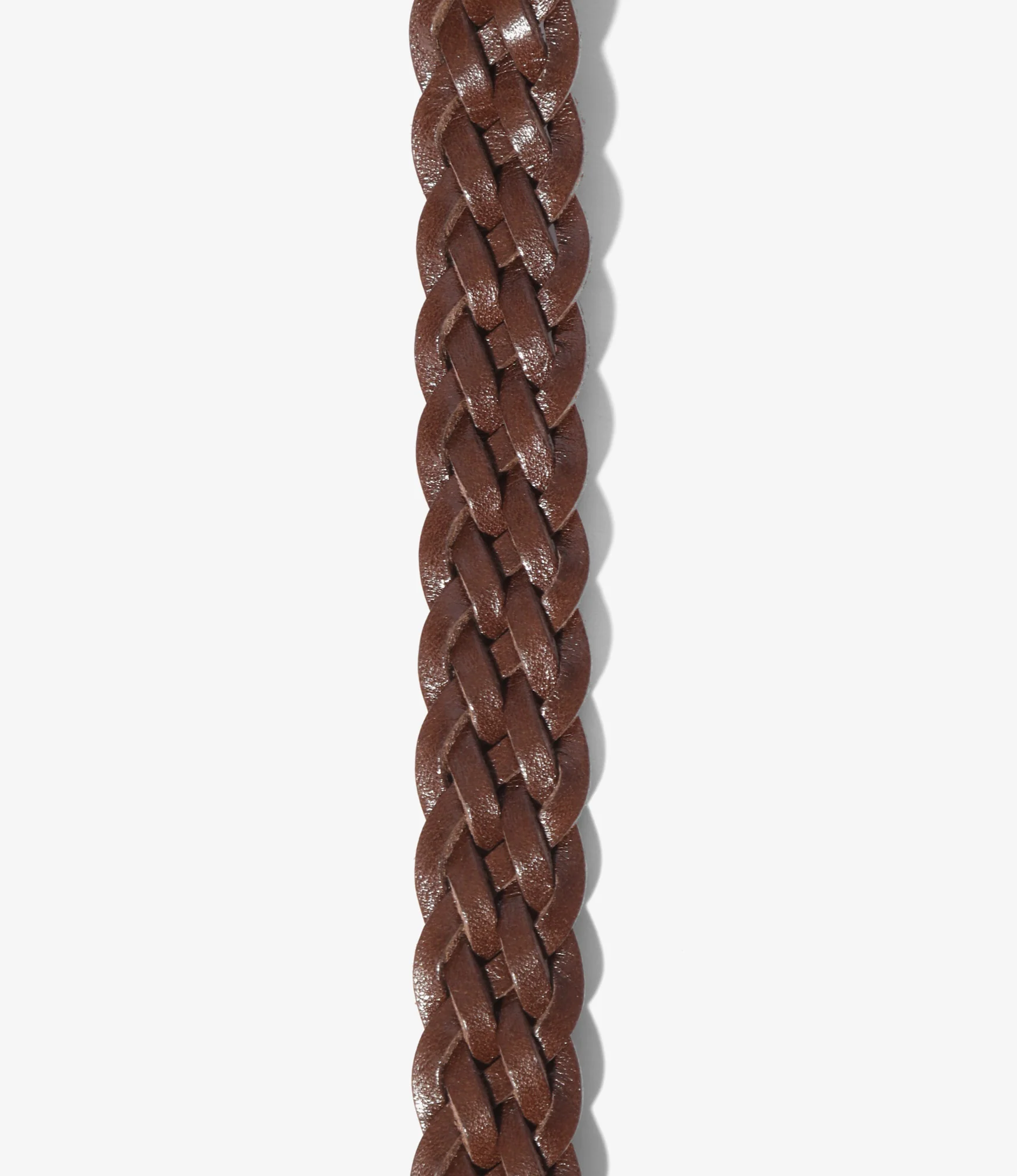 Wing Tip 5-Ply Braided Belt – Brown Leather - Image 3