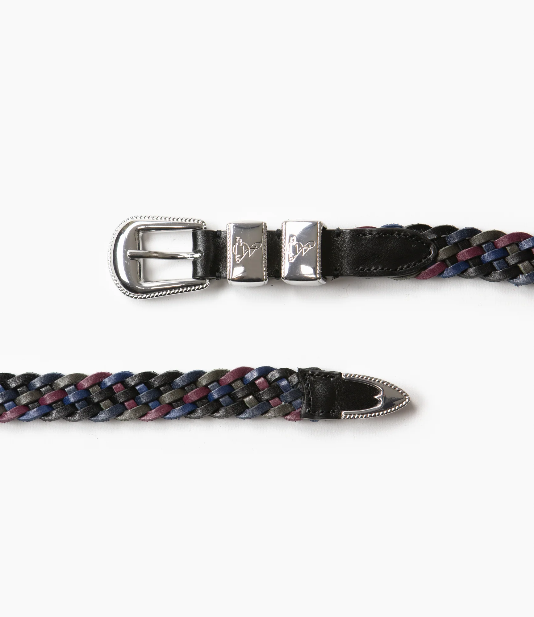 Wing Tip 5-Ply Braided Belt – Dark Multi Leather - Image 2