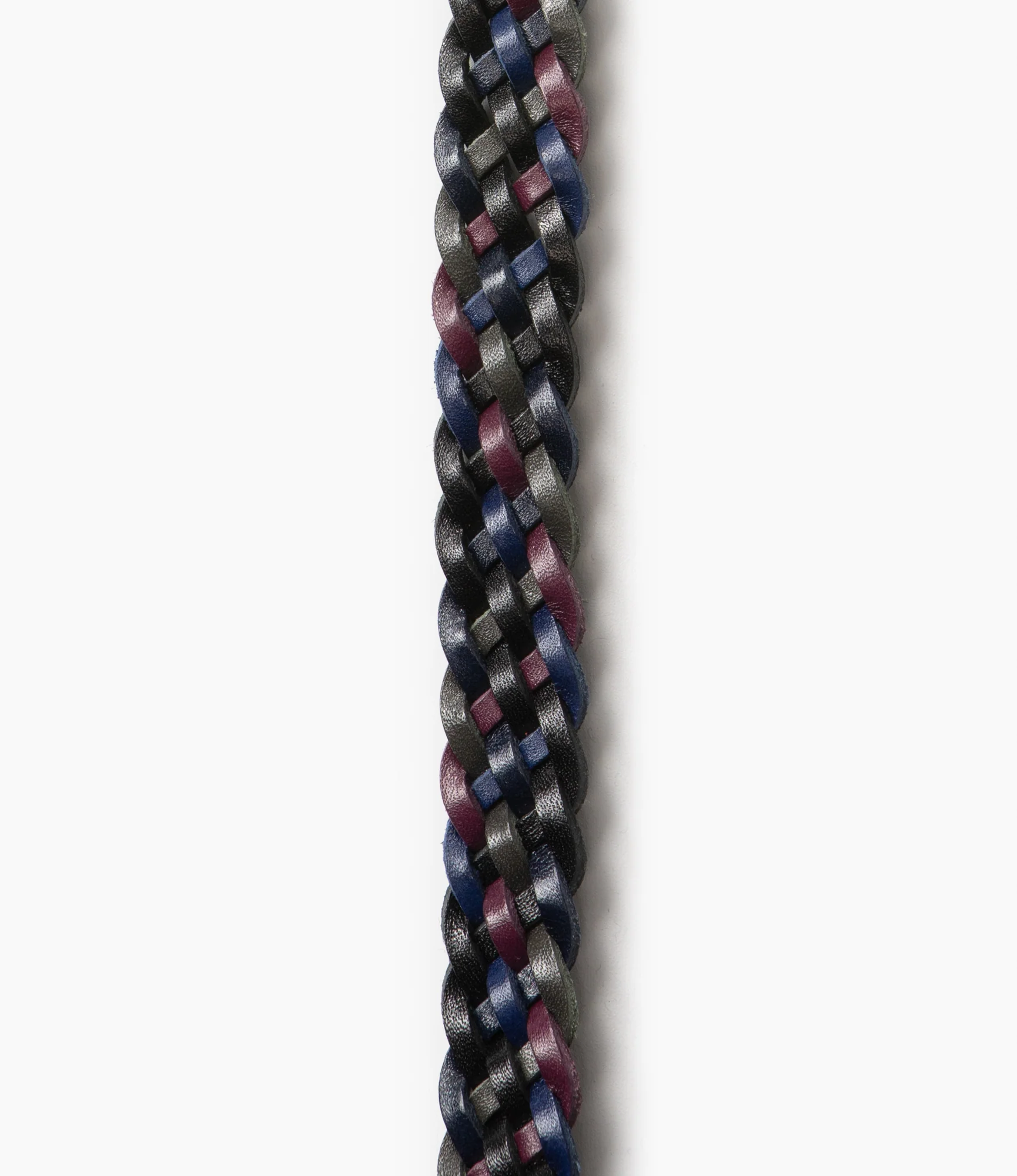Wing Tip 5-Ply Braided Belt – Dark Multi Leather - Image 3
