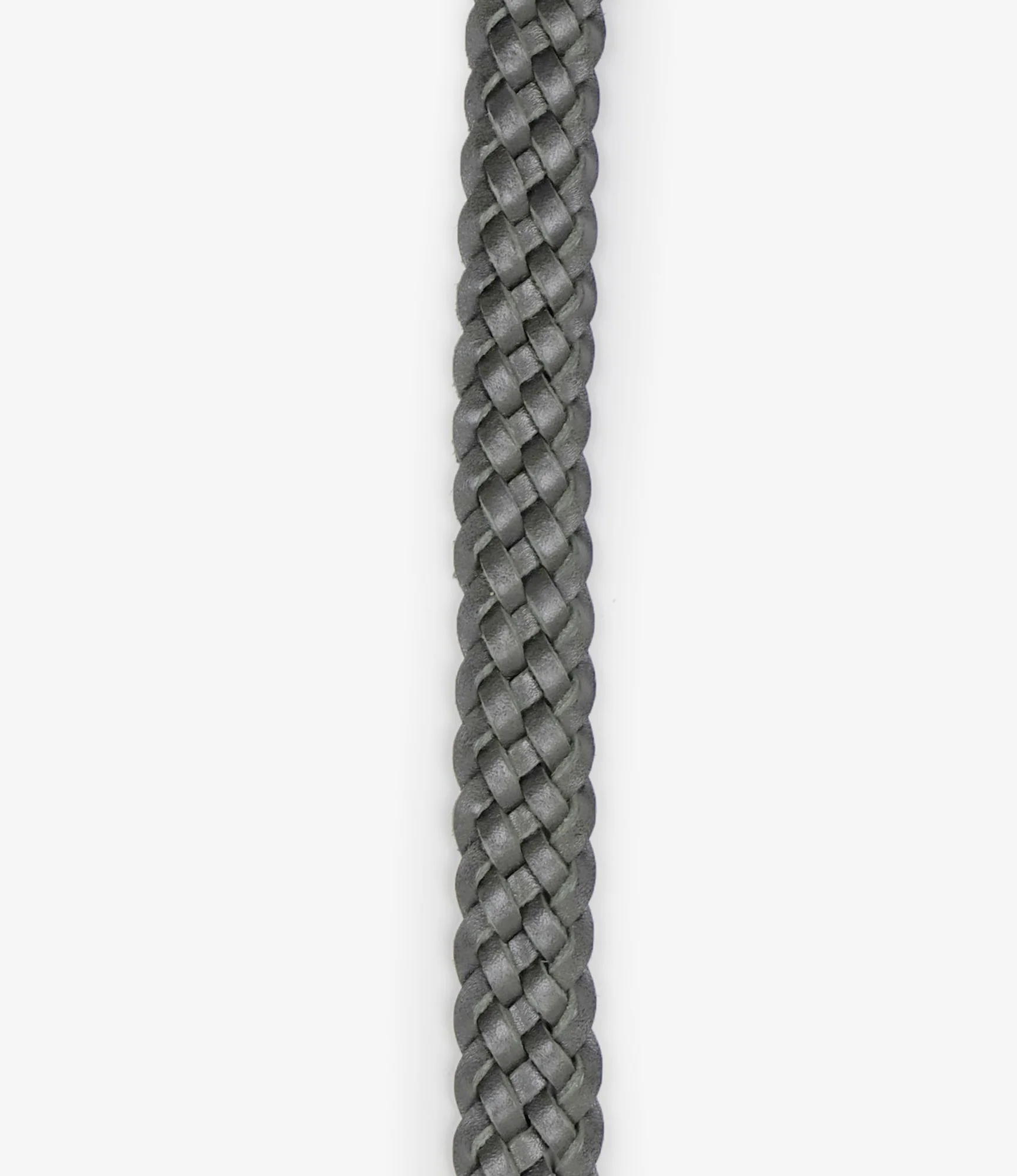 Wing Tip 5-Ply Braided Belt – Grey Leather - Image 3