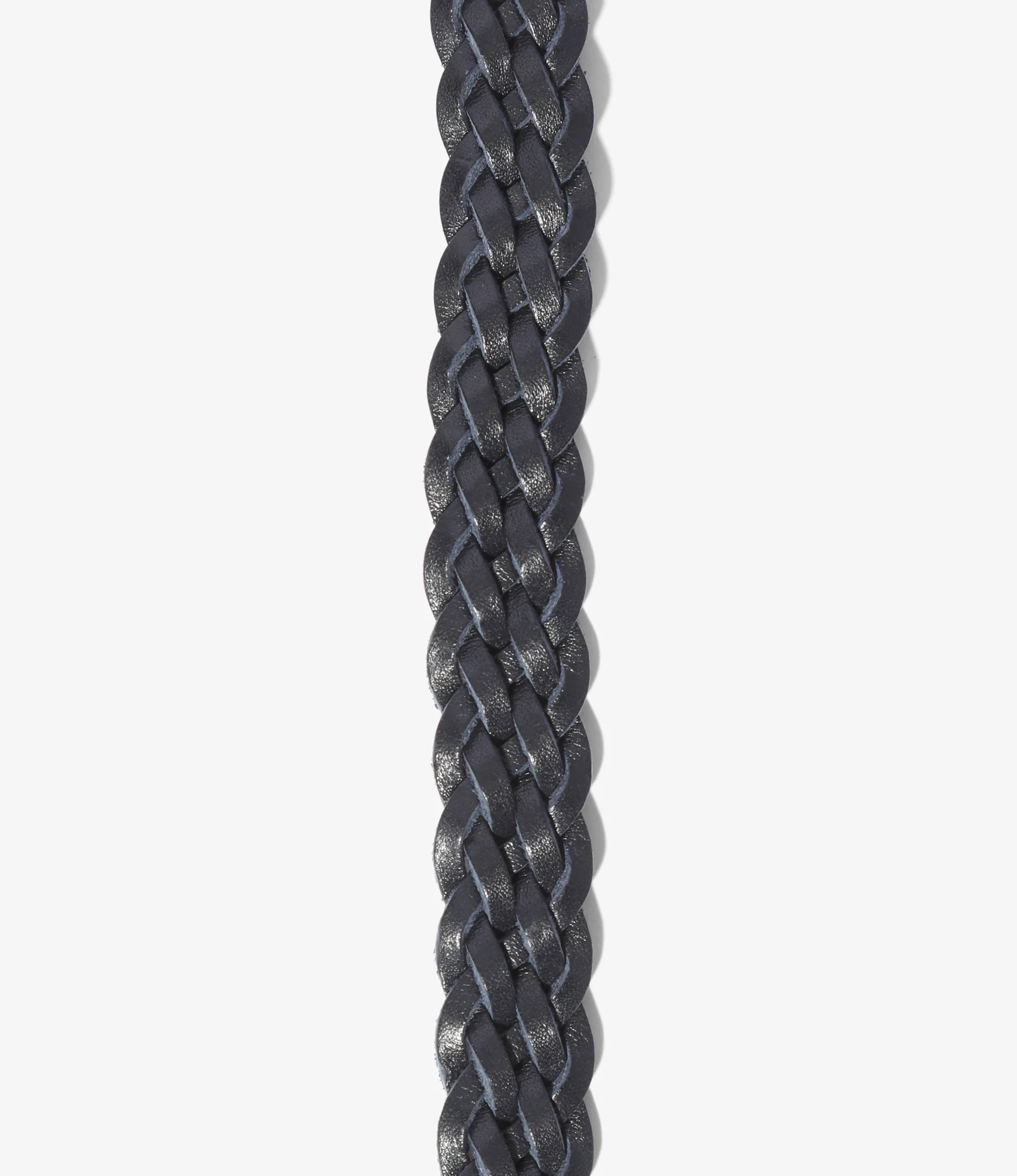 Wing Tip 5-Ply Braided Belt – Navy Leather - Image 3
