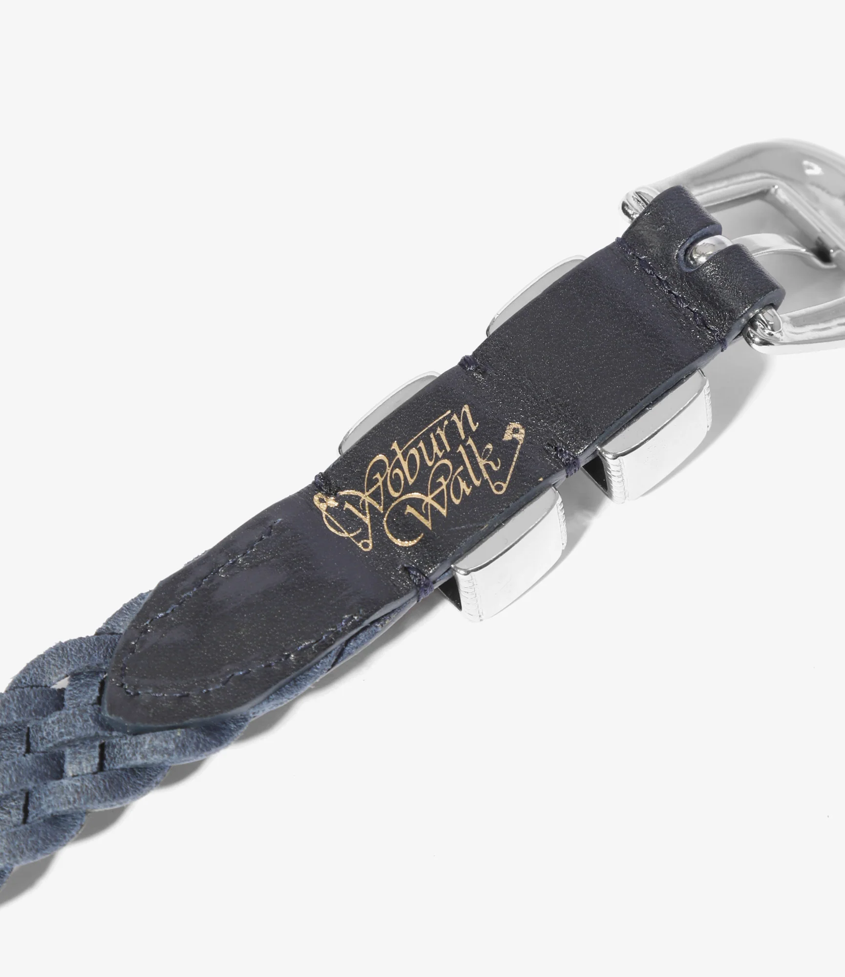 Wing Tip 5-Ply Braided Belt – Navy Leather - Image 4