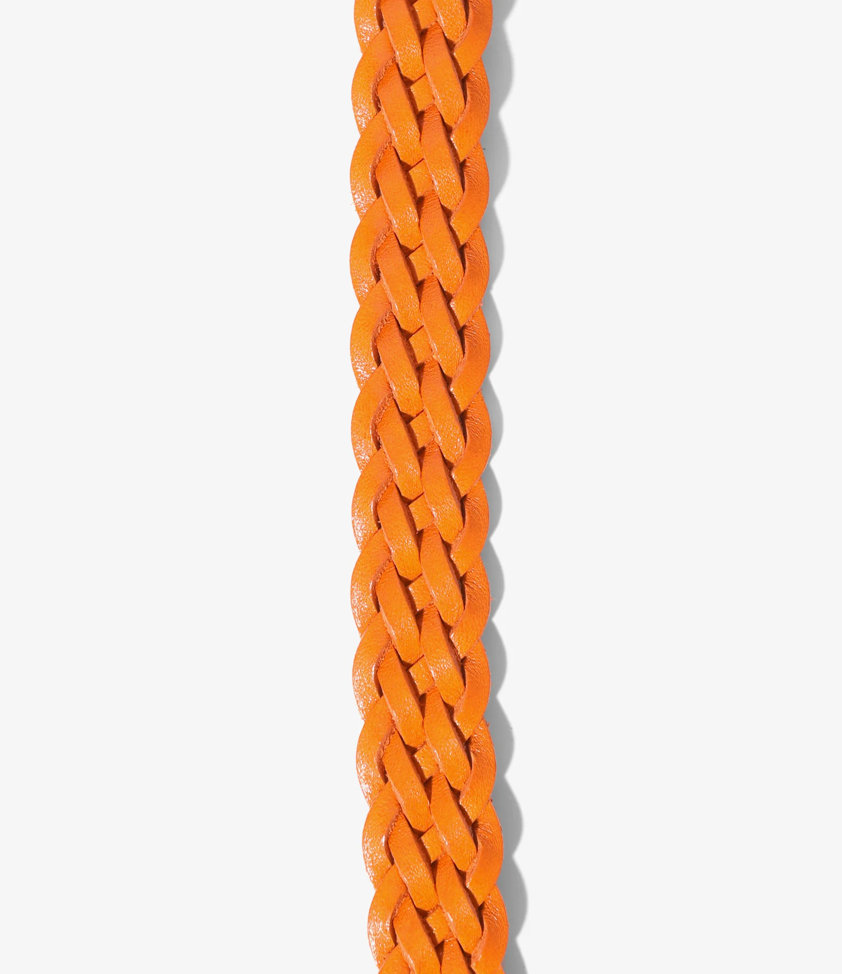 Wing Tip 5-Ply Braided Belt – Orange Leather - Image 3