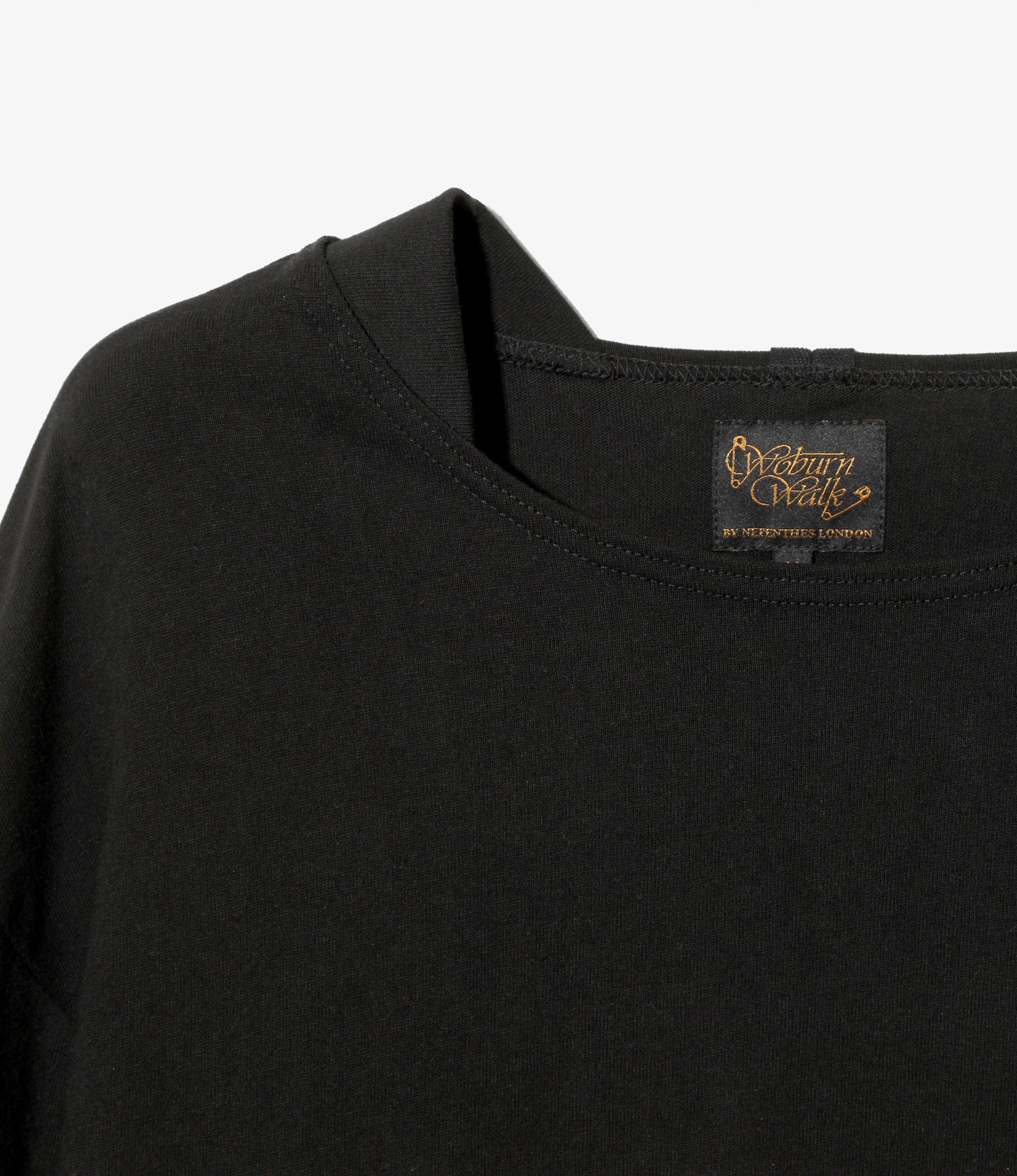 Fisherman Boat Neck Gusset Shirt – Black/Metallic Stripe - Image 2