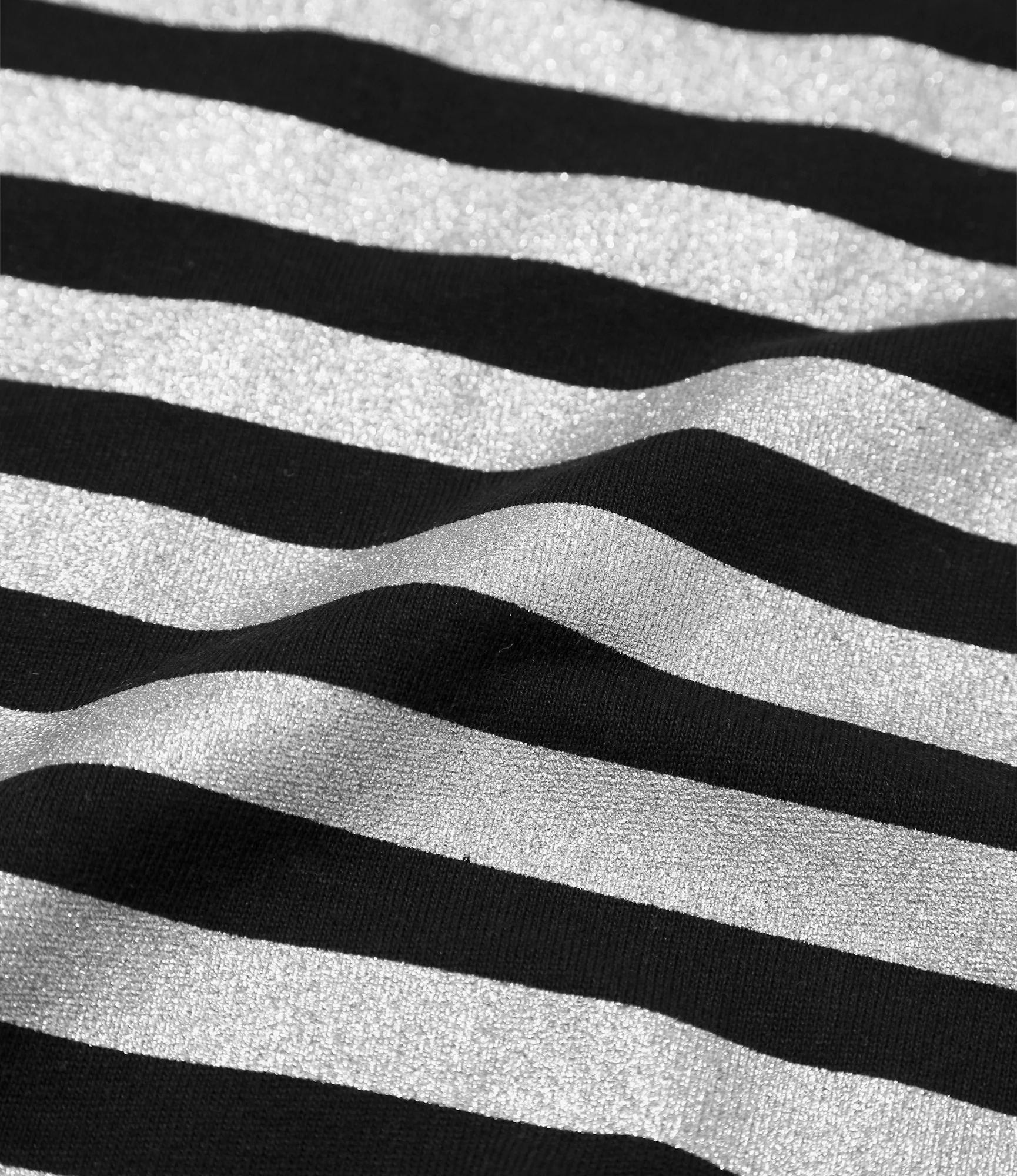 Fisherman Boat Neck Gusset Shirt – Black/Metallic Stripe - Image 5