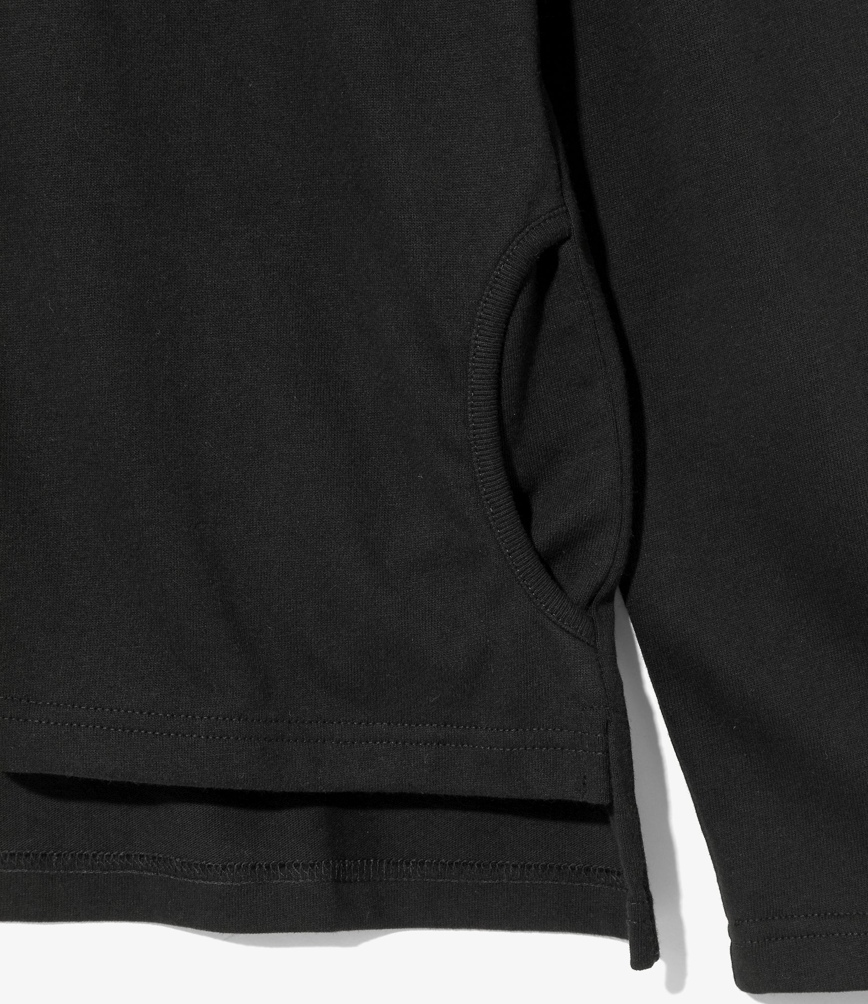 Fisherman Boat Neck Gusset Shirt – Black - Image 4