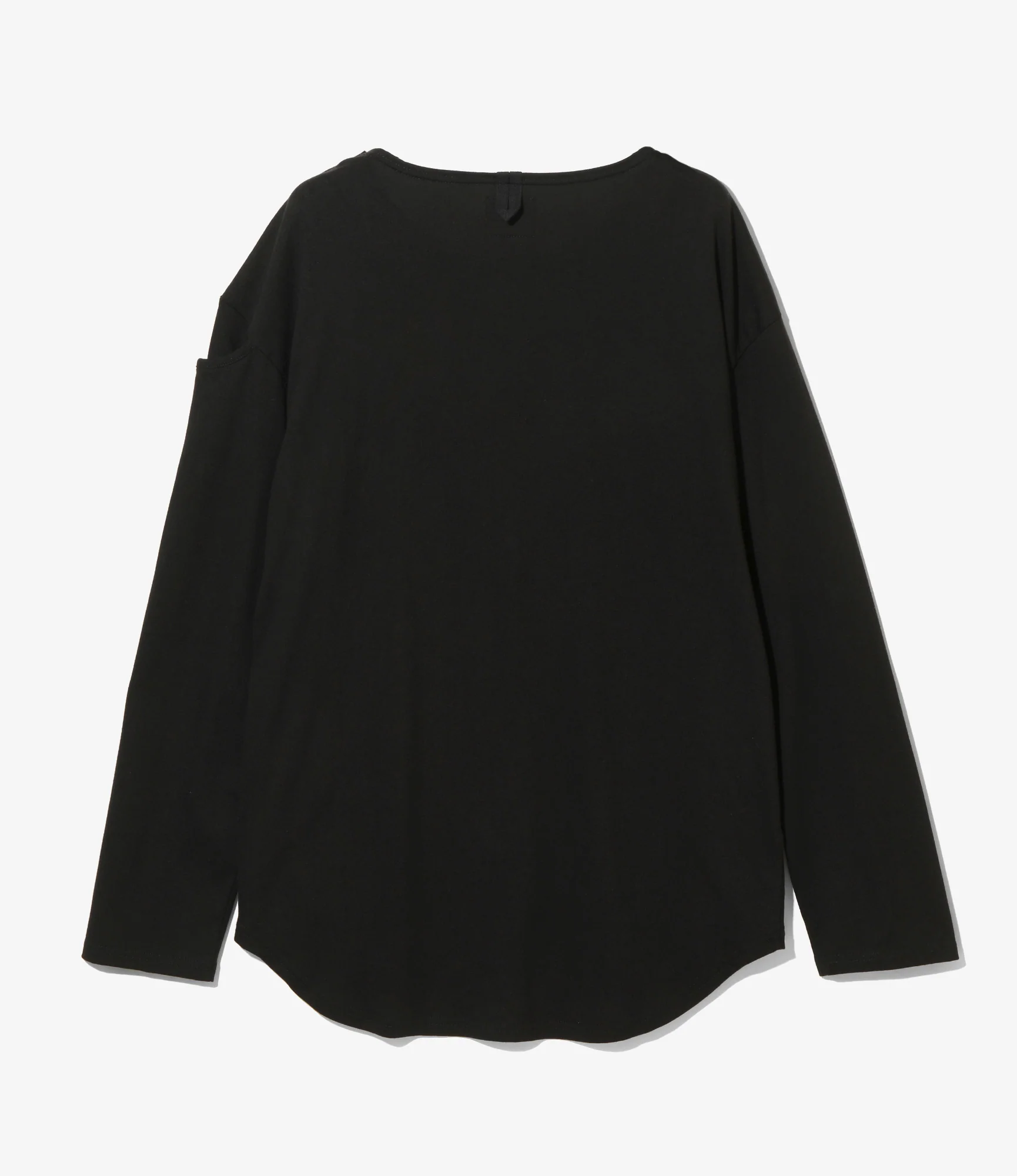 Fisherman Boat Neck Snap Shoulder Shirt – Black - Image 5