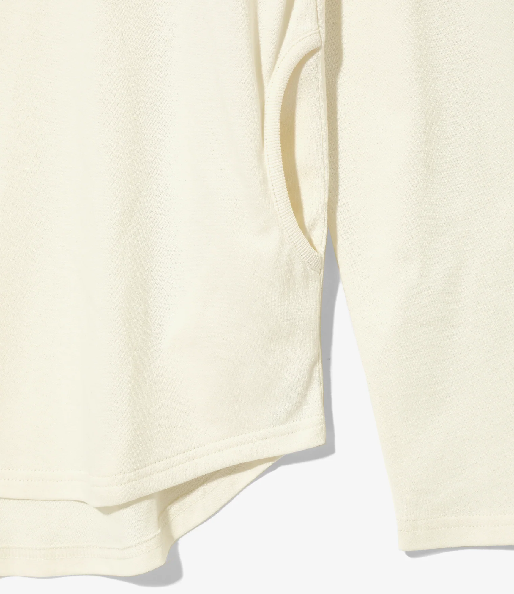 Fisherman Boat Neck Snap Shoulder Shirt – Off White - Image 4