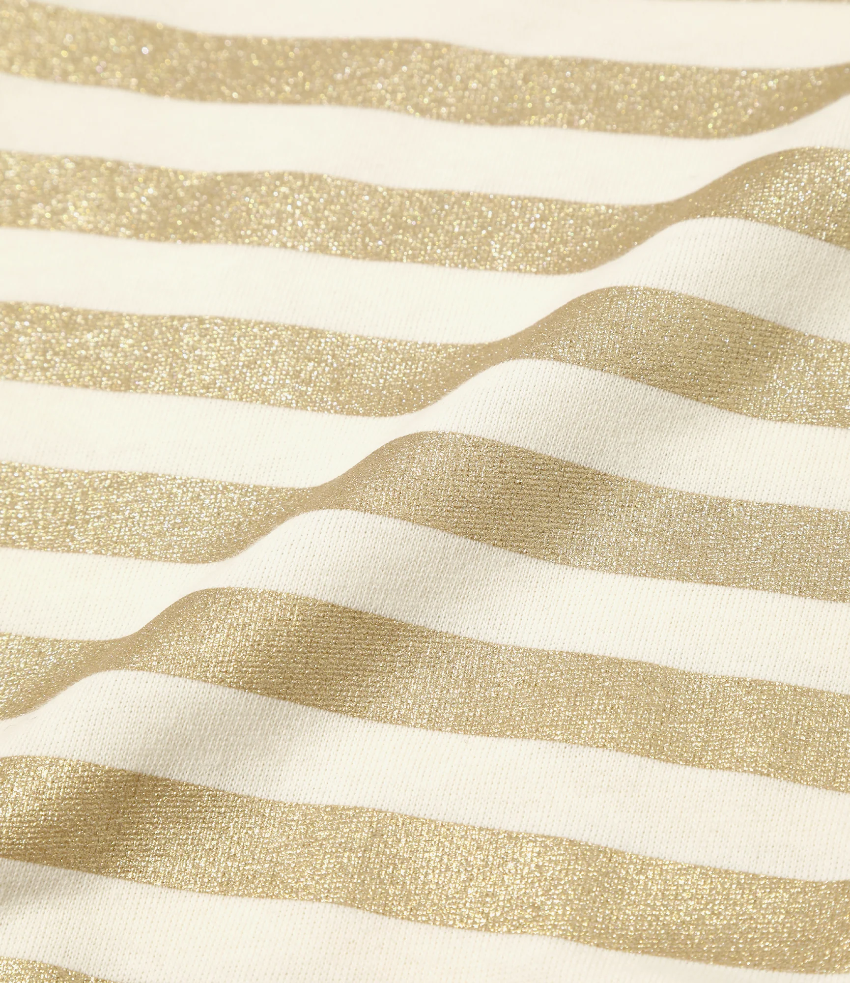 Fisherman Boat Neck Snap Shoulder Shirt – Off White/Metallic Stripe - Image 5