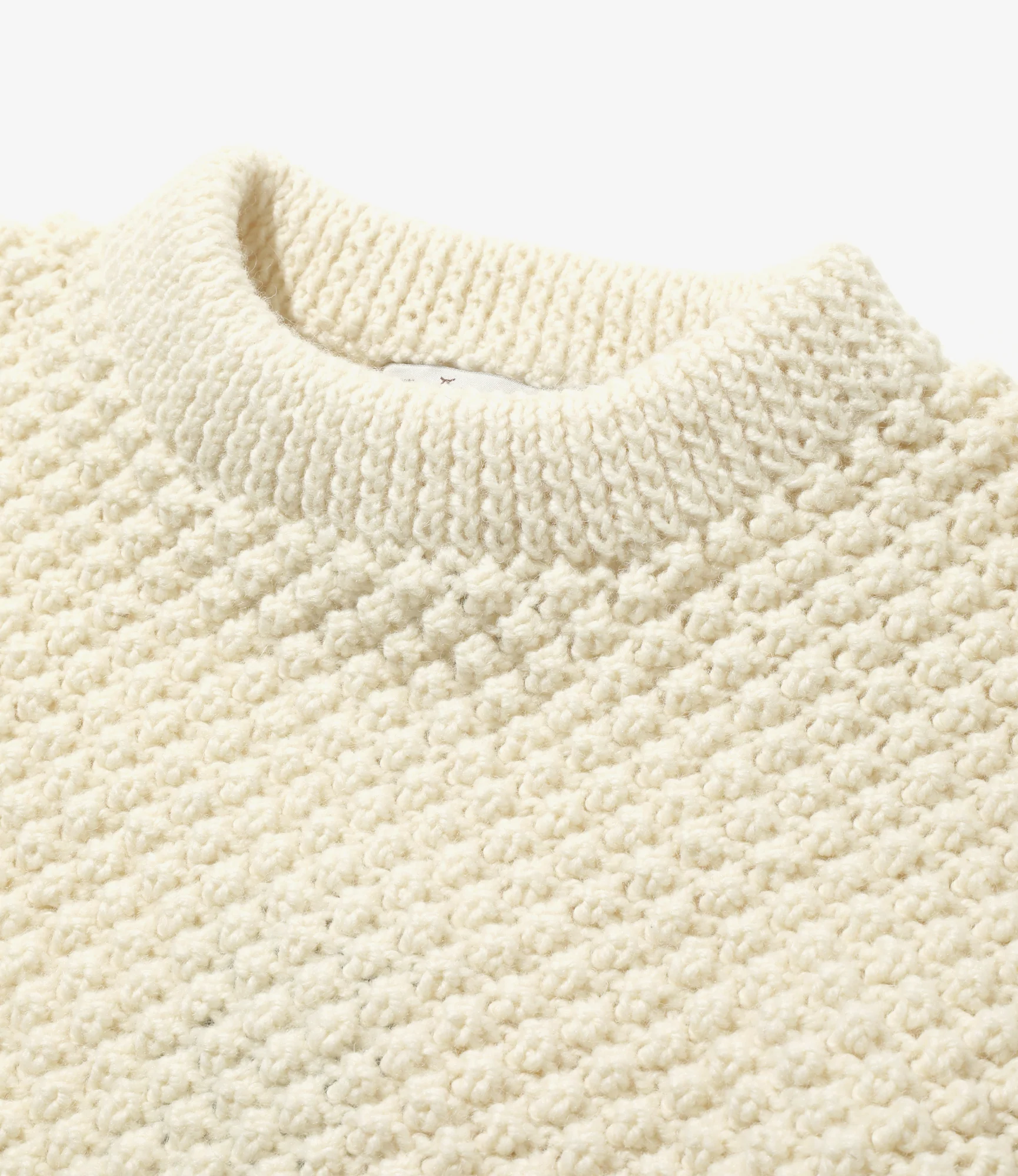 Mock Neck Popcorn Tunic – Natural - Image 3