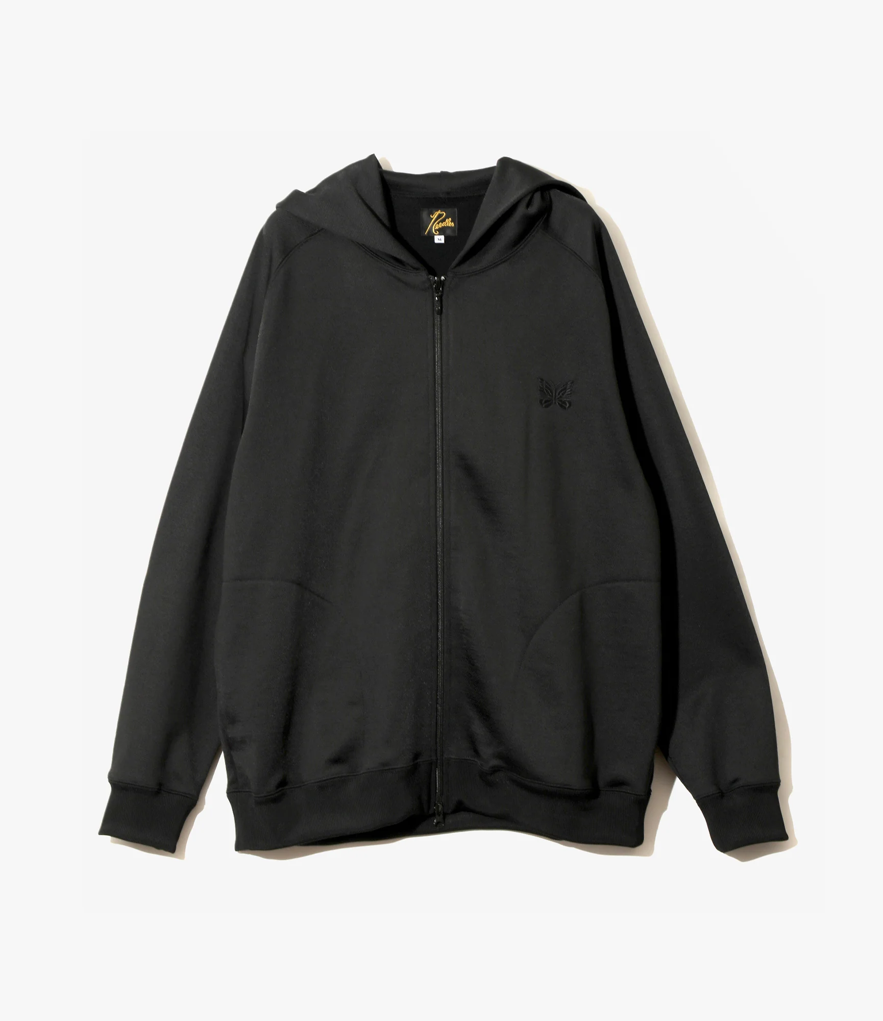 Zipped Hoodie – Black Jersey