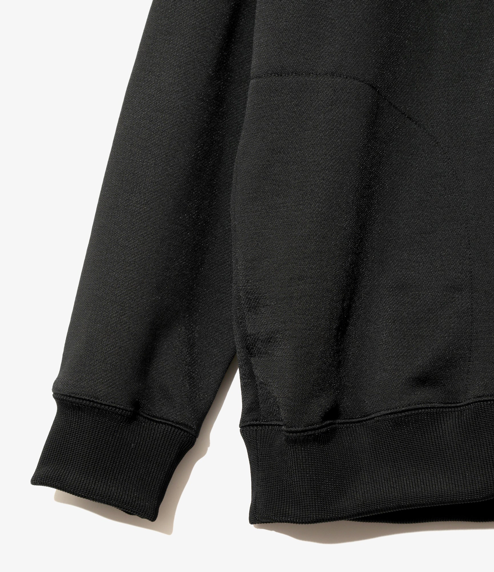 Zipped Hoodie – Black Jersey - Image 3
