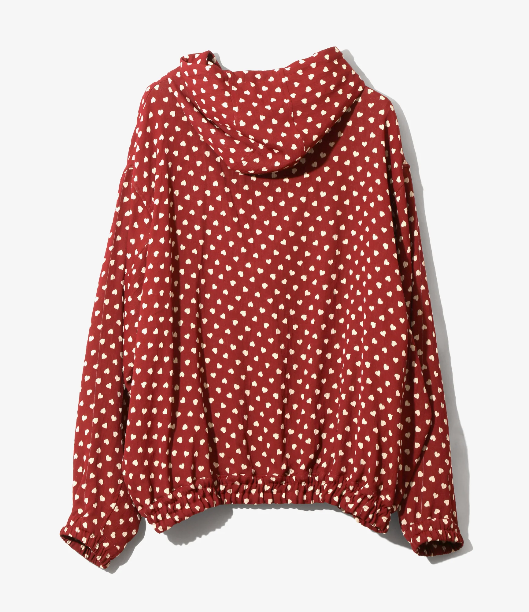 Zipped Hoodie – Red Heart Double-Weave Jacquard - Image 4