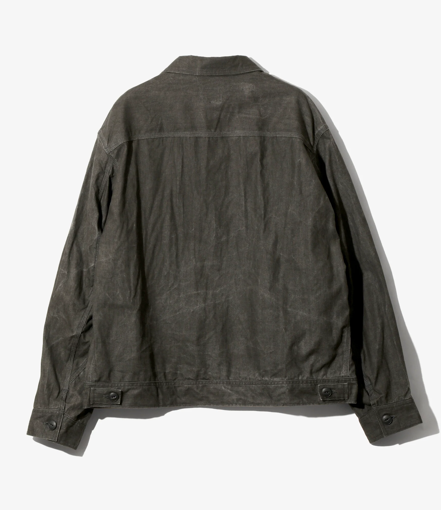 Zipped Work Jacket – Black Sumi-Dyed Canvas - Image 4