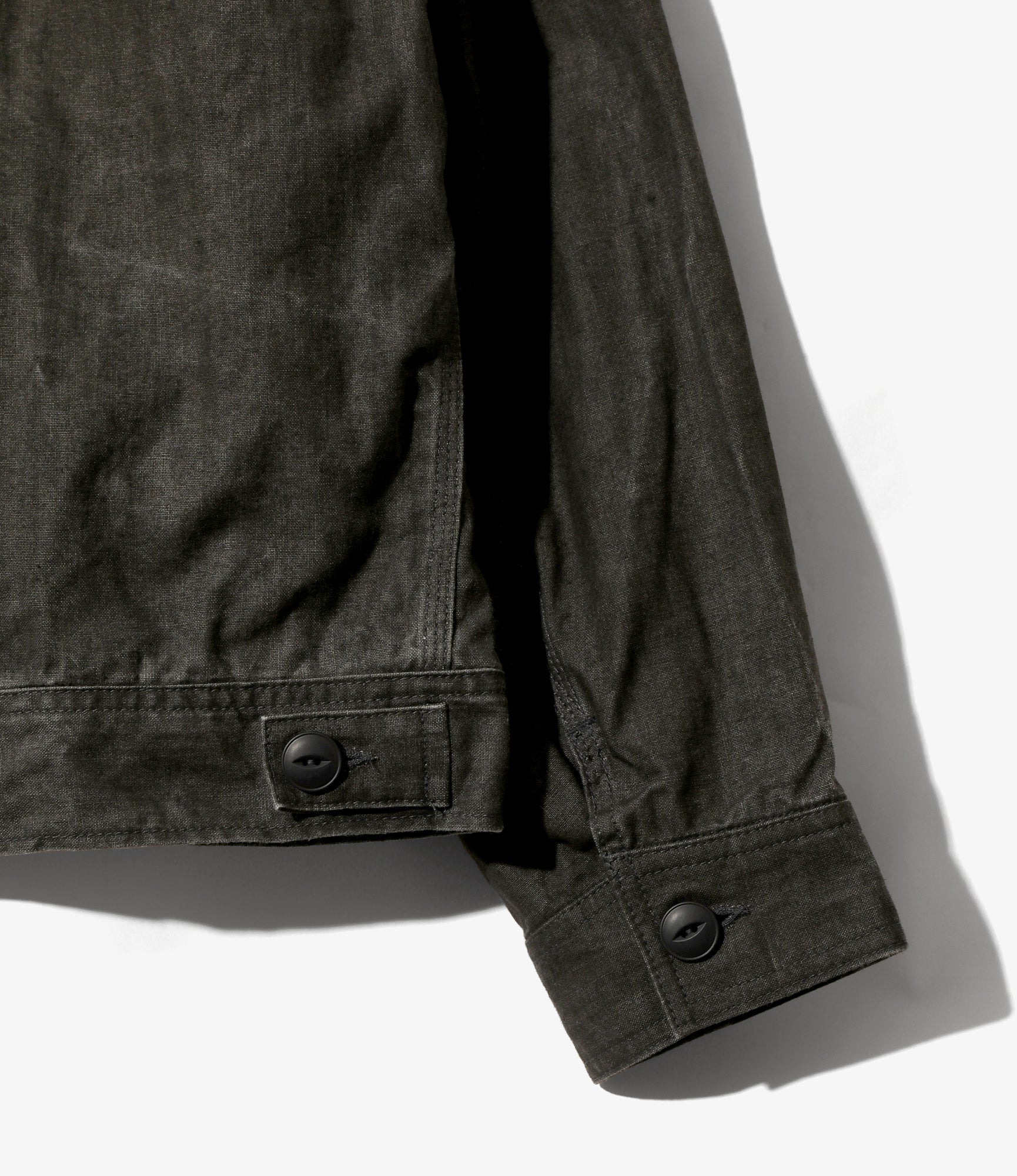 Zipped Work Jacket – Black Sumi-Dyed Canvas - Image 5